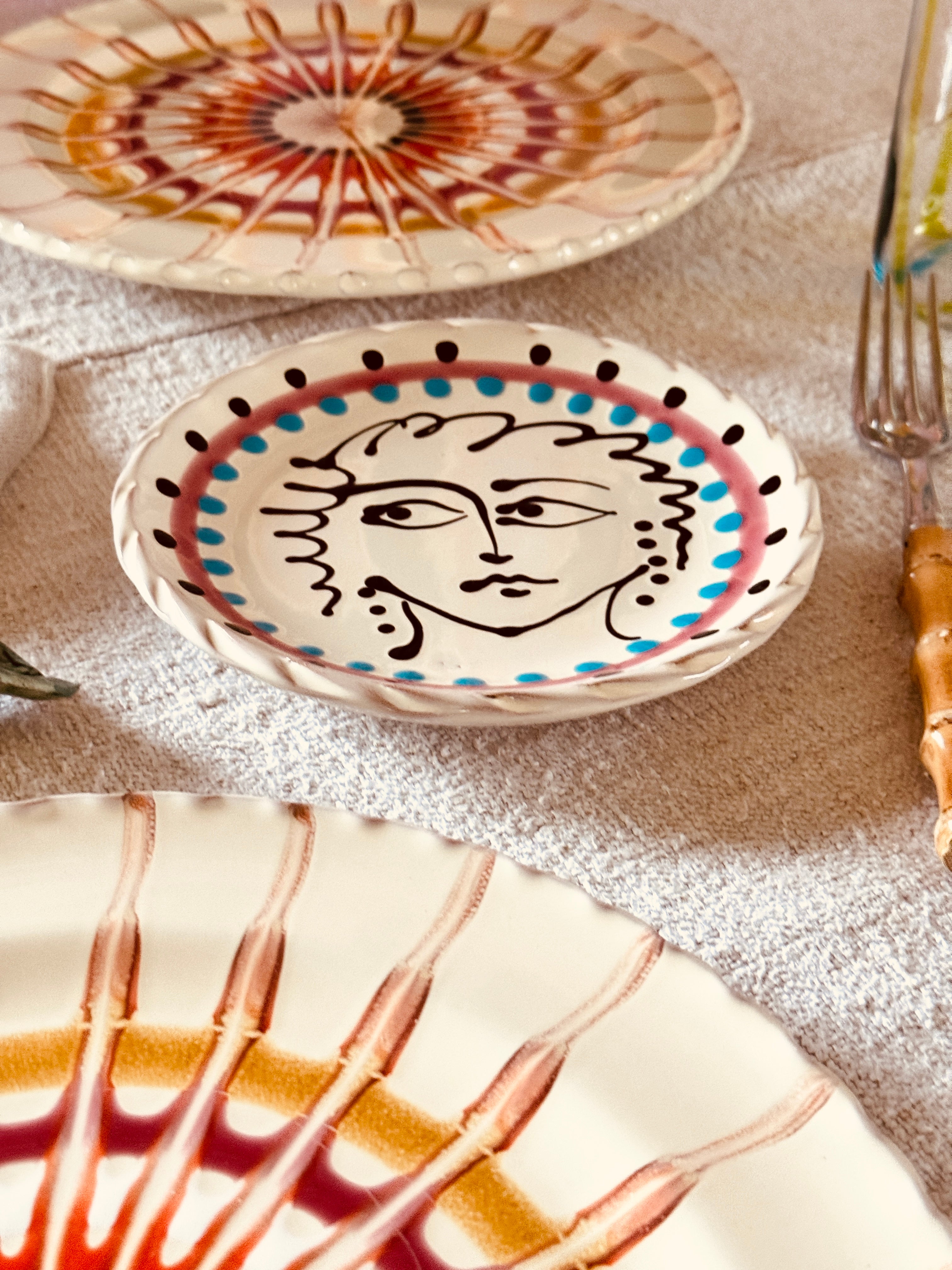 Handgefertigter kleiner Teller 16 cm | Dessert- & Brotteller "La Principessa is back"