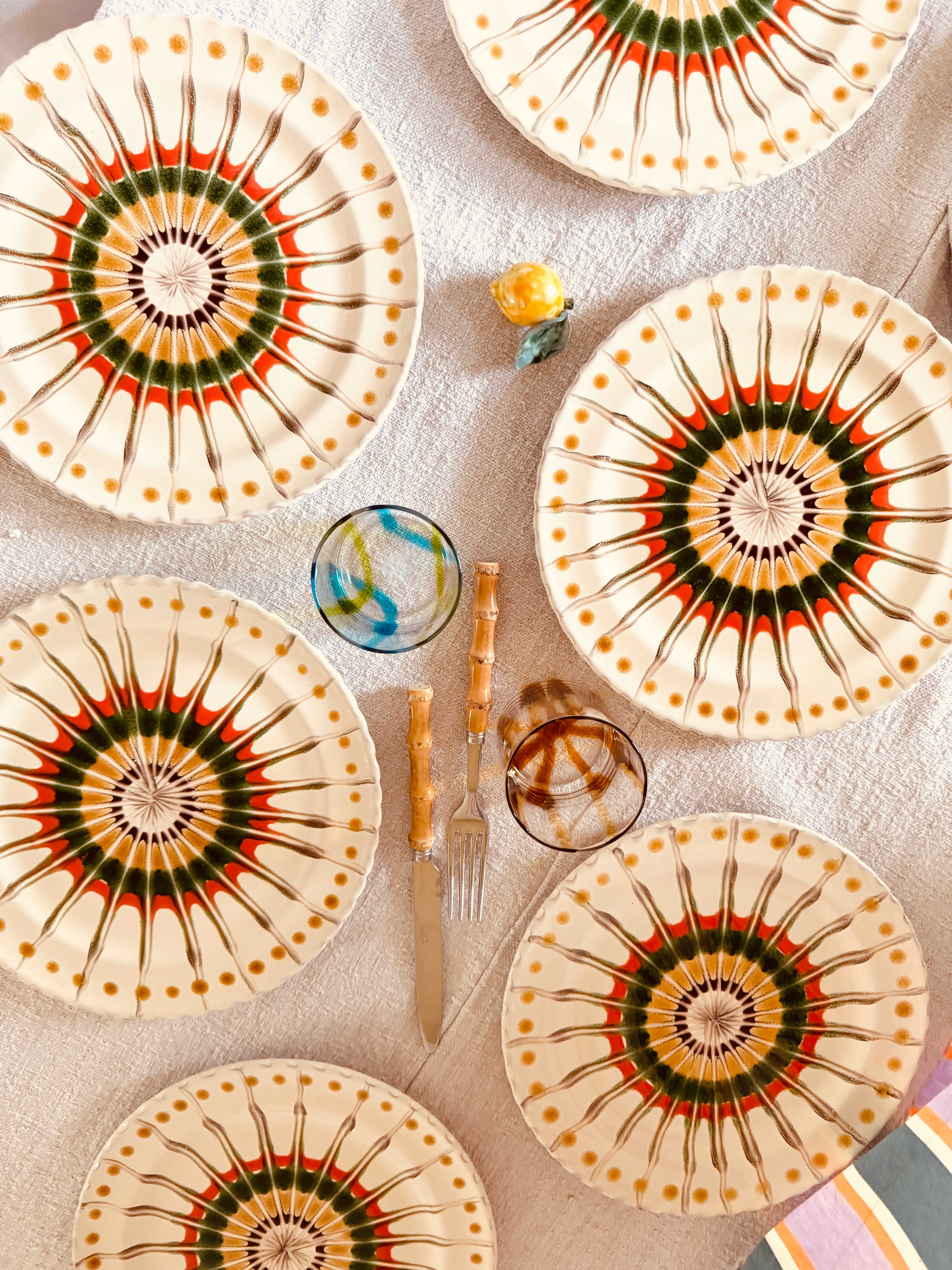 Handgefertigte Dinner Teller 27 cm | 6er Set 