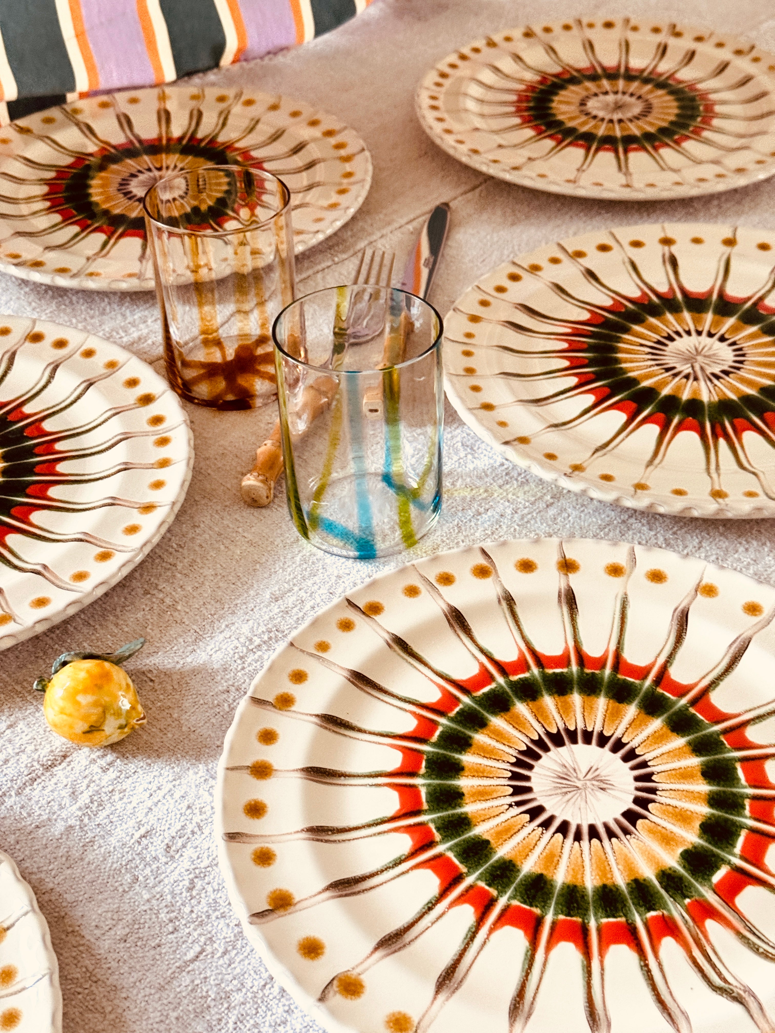 Handgefertigte Dinner Teller 27 cm | 6er Set 