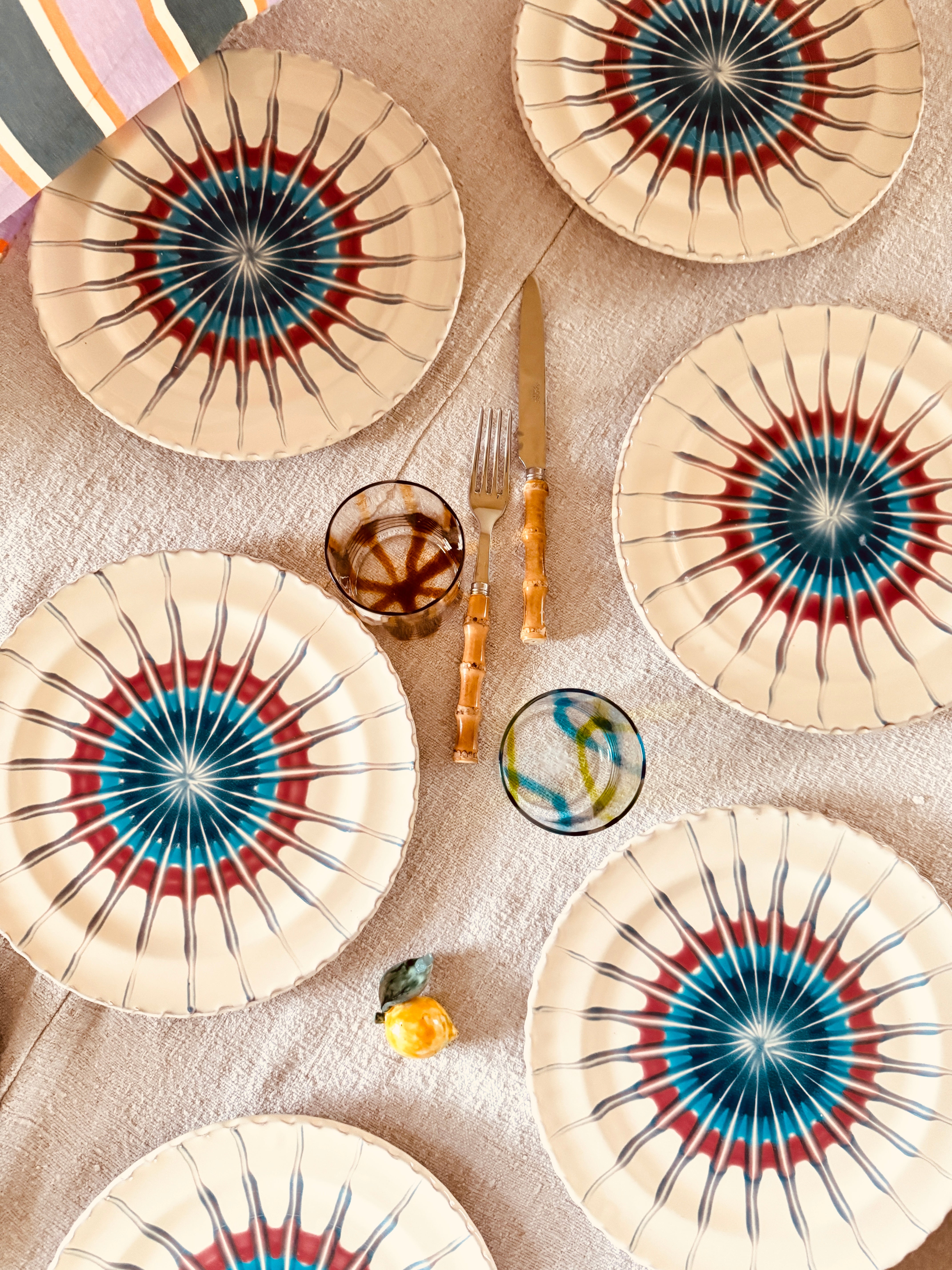 Handgefertigte Dinner Teller 27 cm | 6er Set 