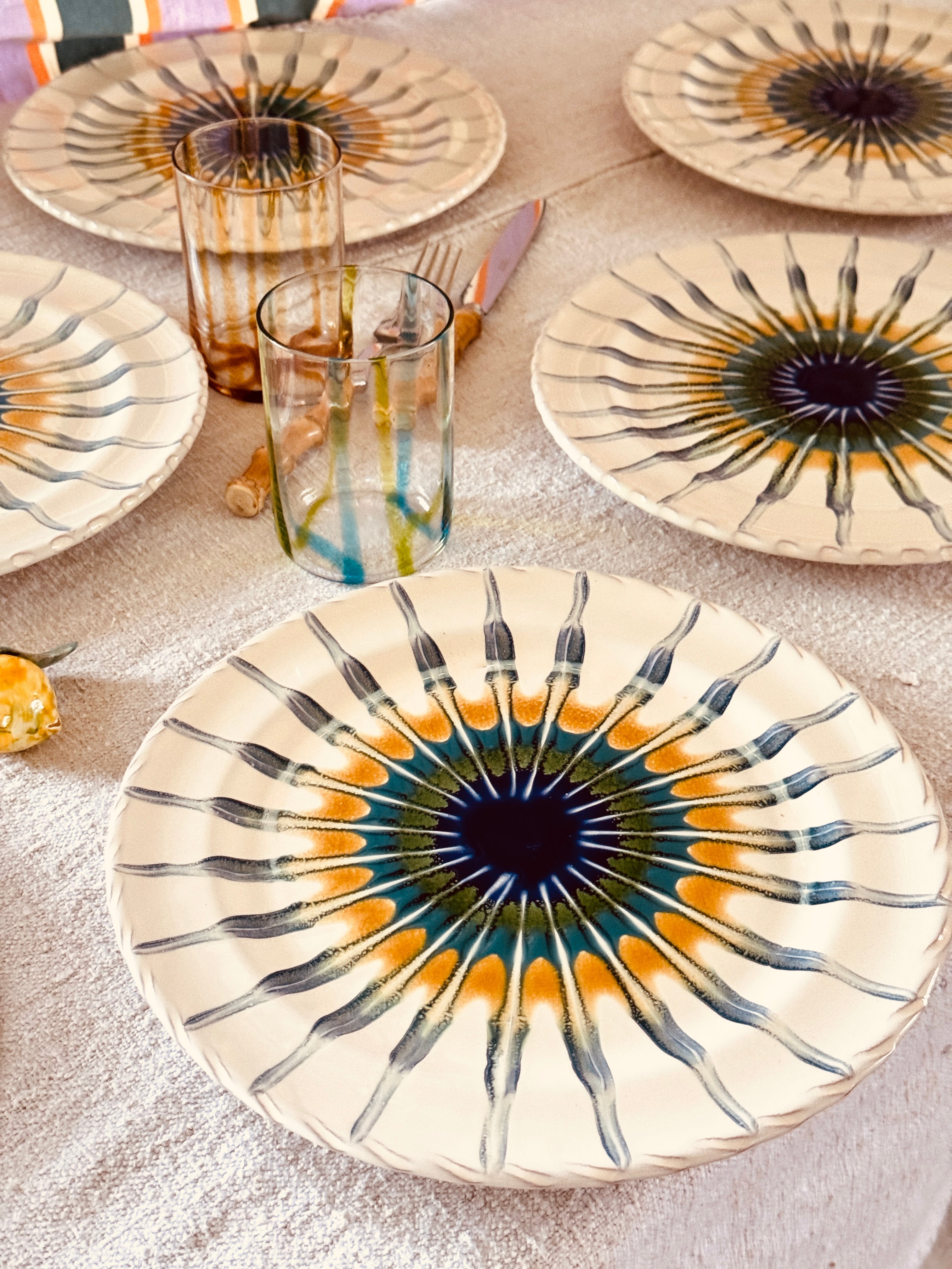 Handgefertigte Dinner Teller 27 cm | 6er Set 