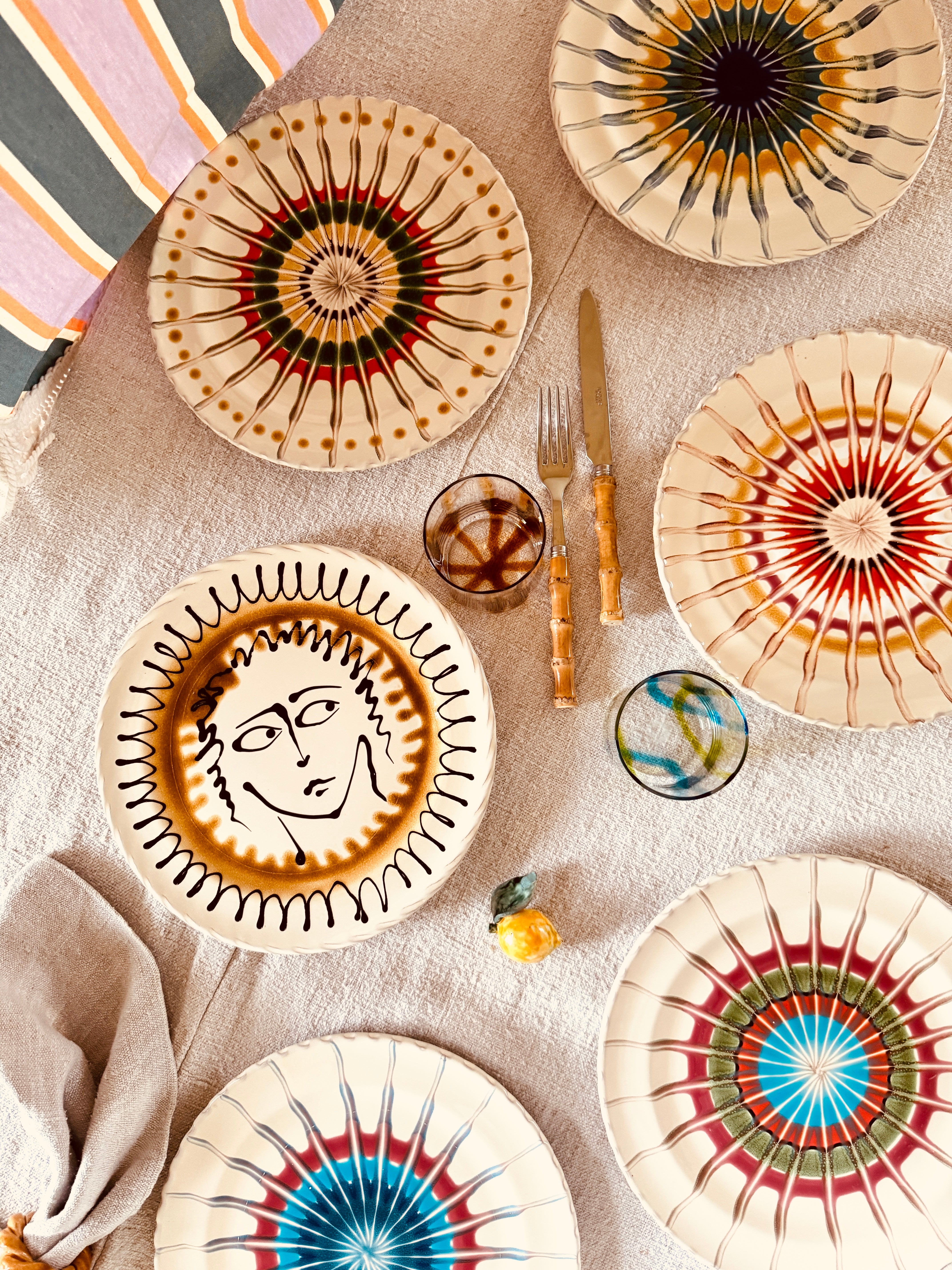 Handgefertigte Dinner Teller 27 cm | 6er Set 