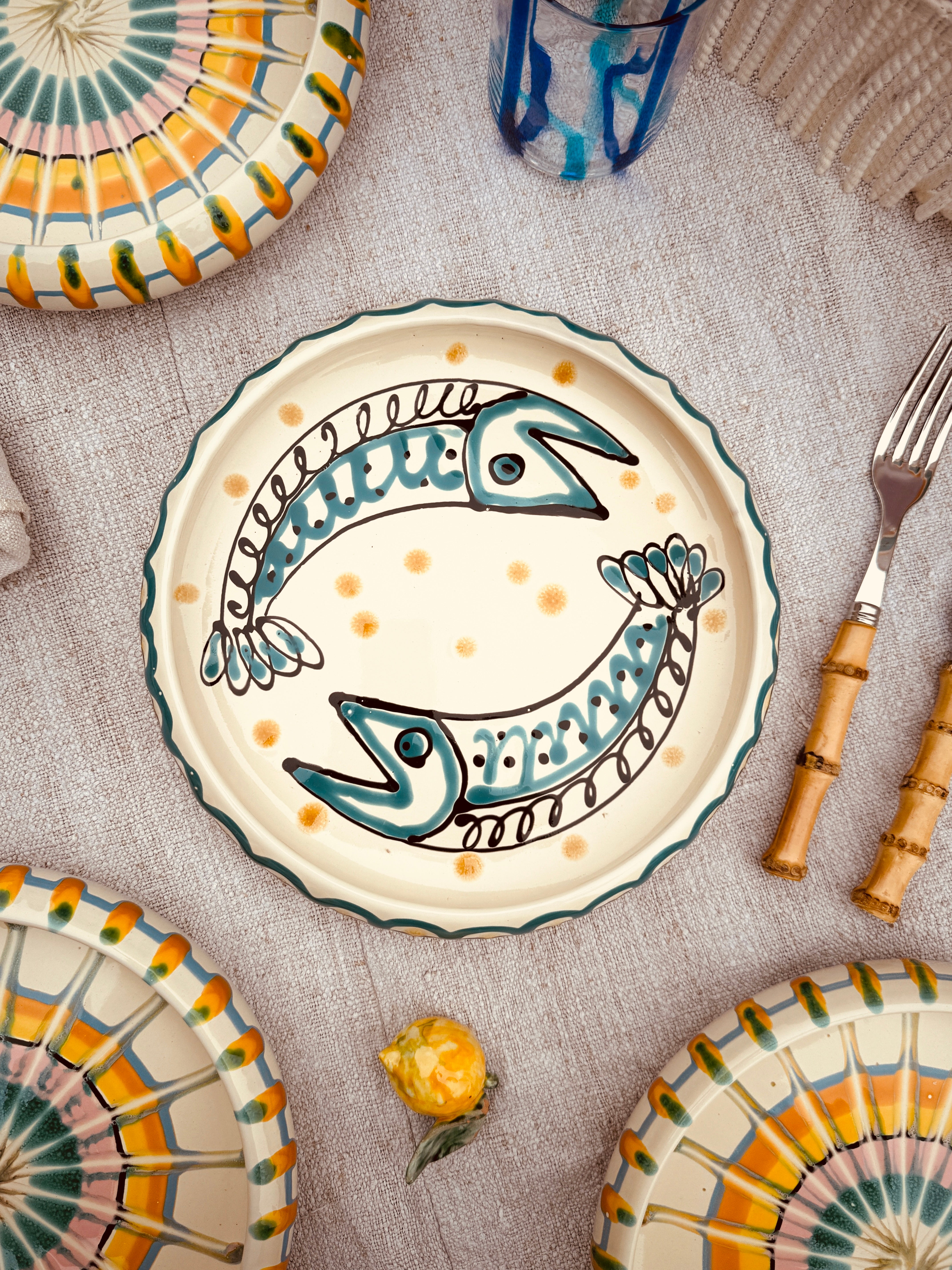 Psychodelic Frisbee Speiseteller - 25cm "Pesce di Taranto"