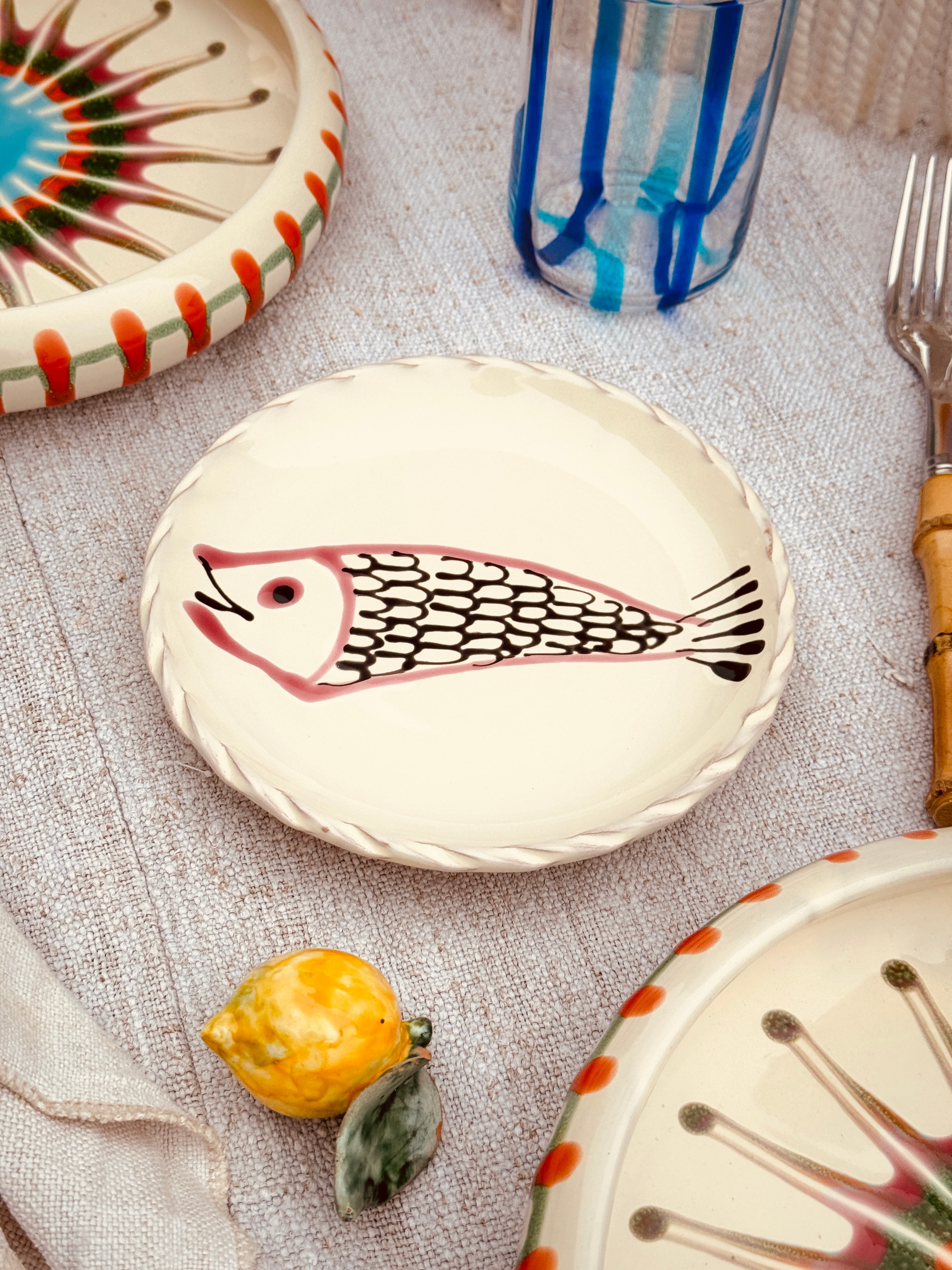 Brotteller 16cm "IL Pesce Pazzo rosato" 