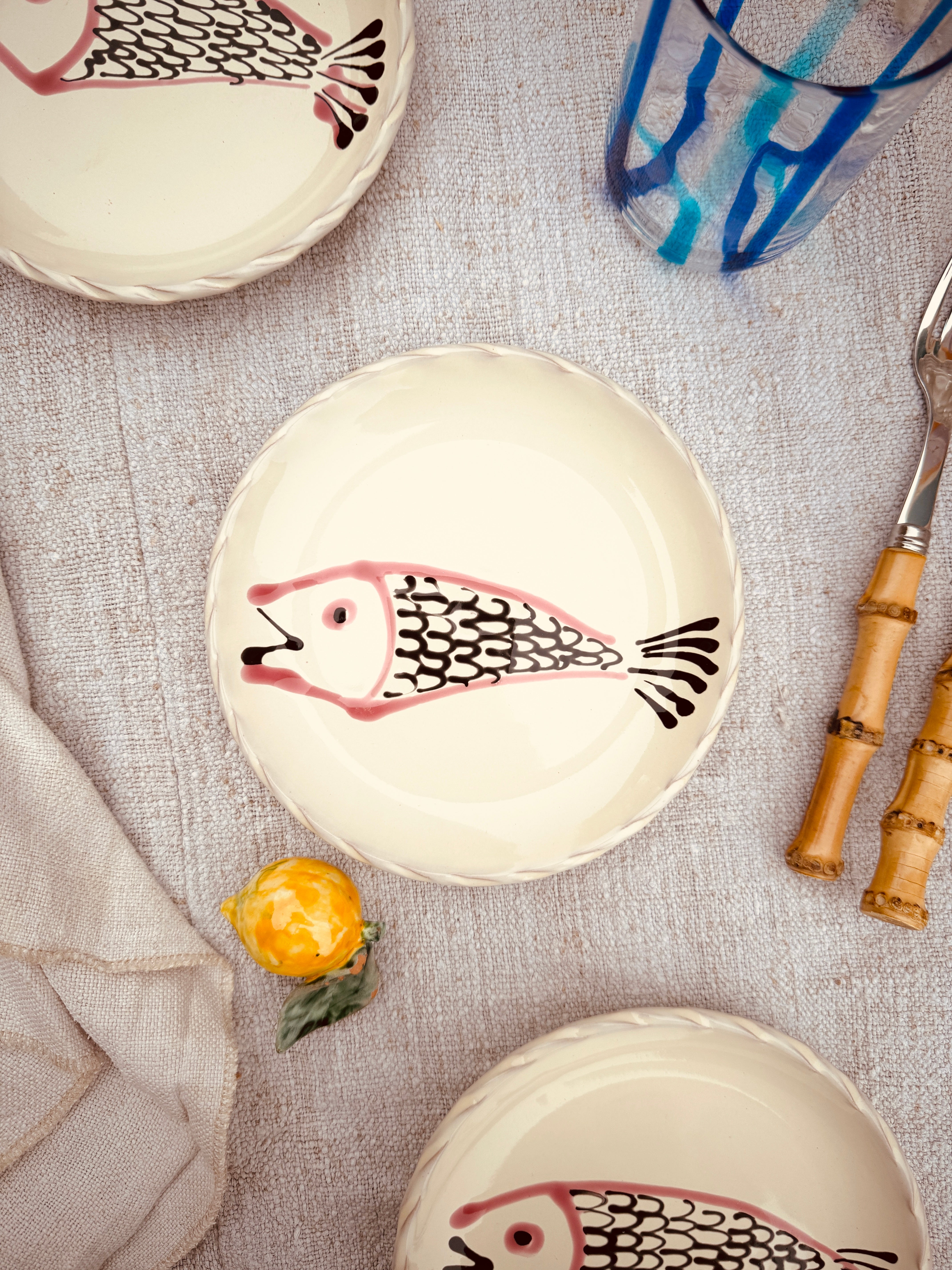 Brotteller 16cm "IL Pesce Pazzo rosato" 