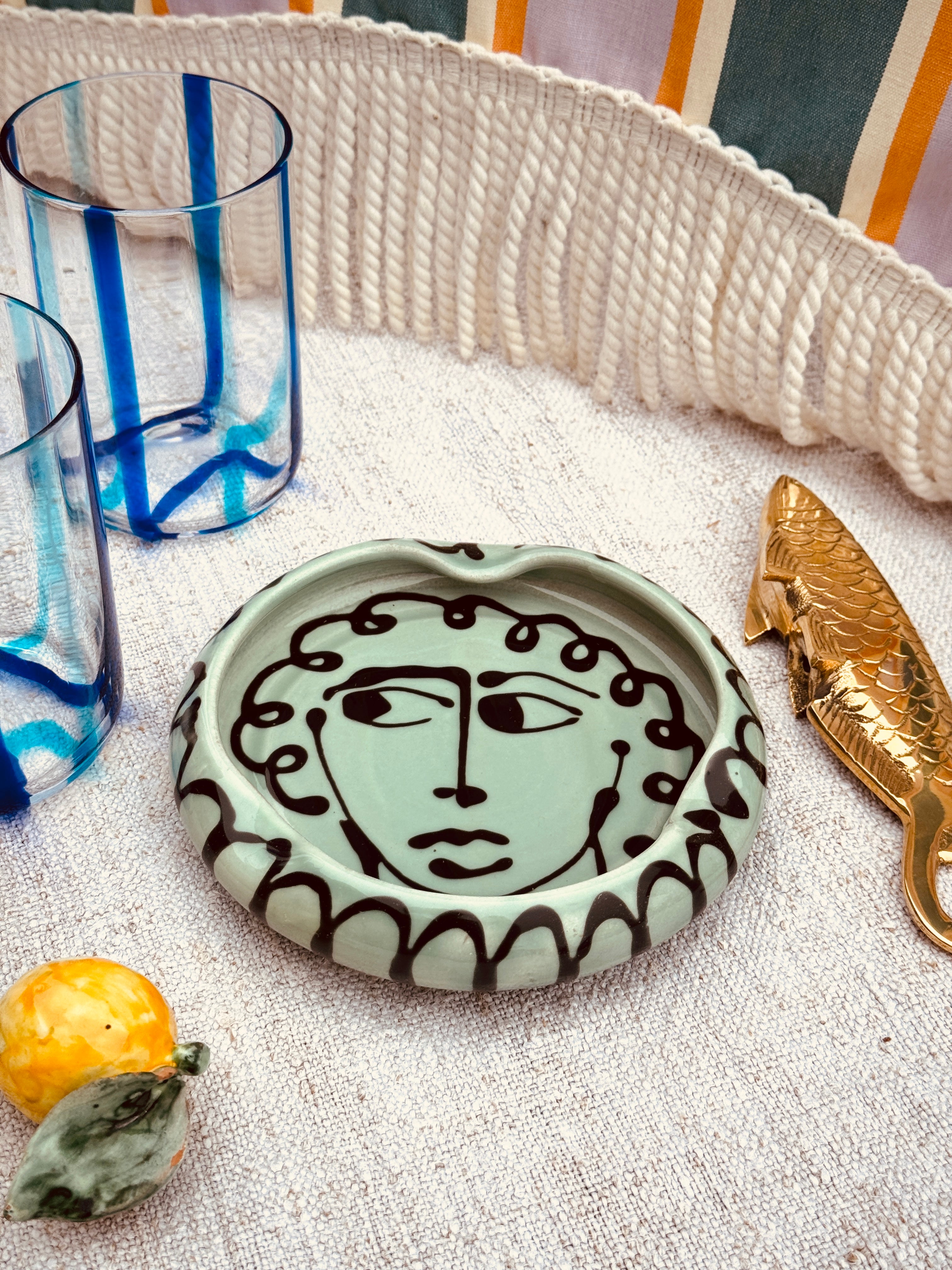 Psychodelic Viso Frisbee Aschenbecher - 14cm "Unikat"