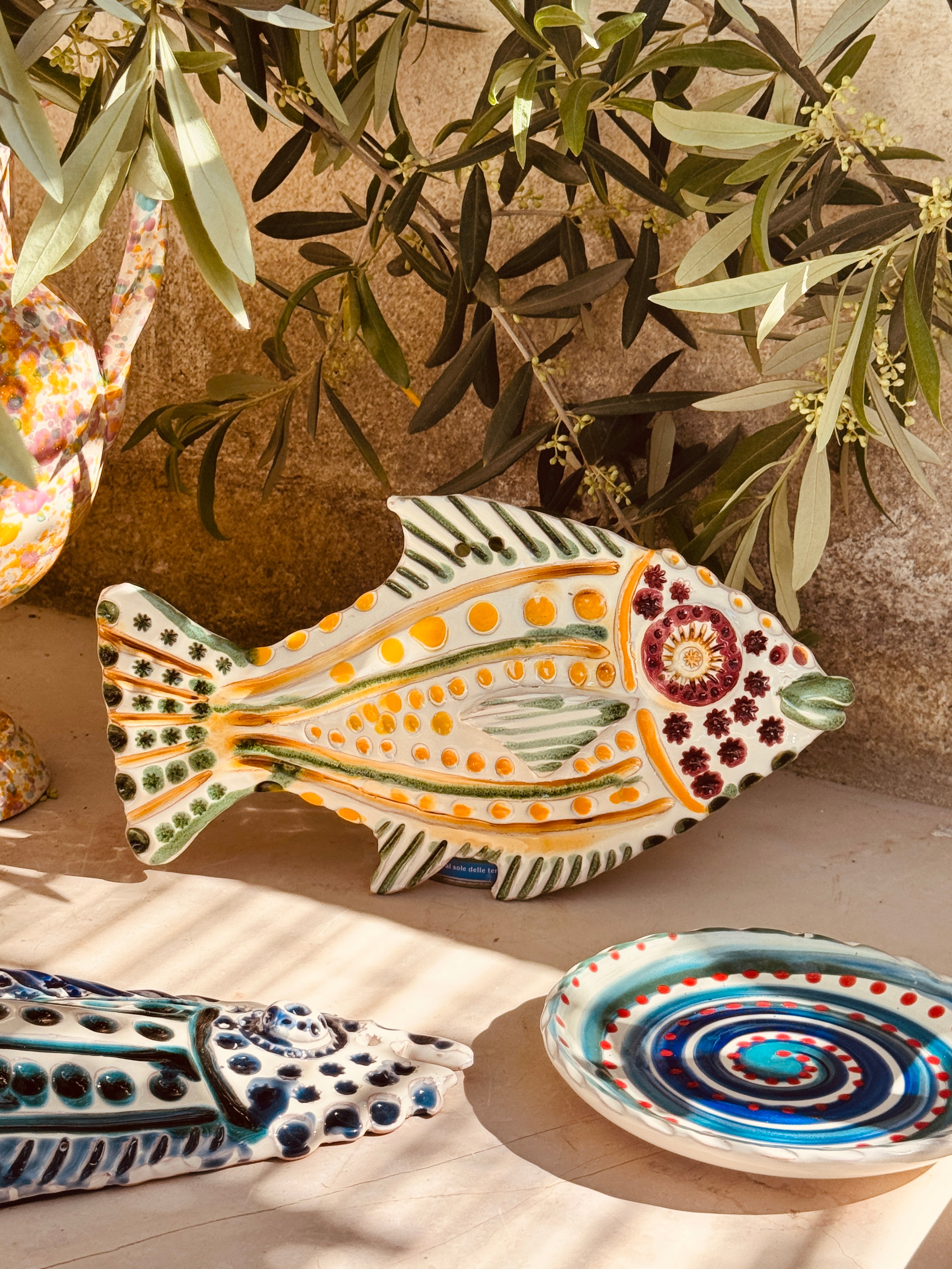 "Mediterranean Muse" Ceramic Deko Fish