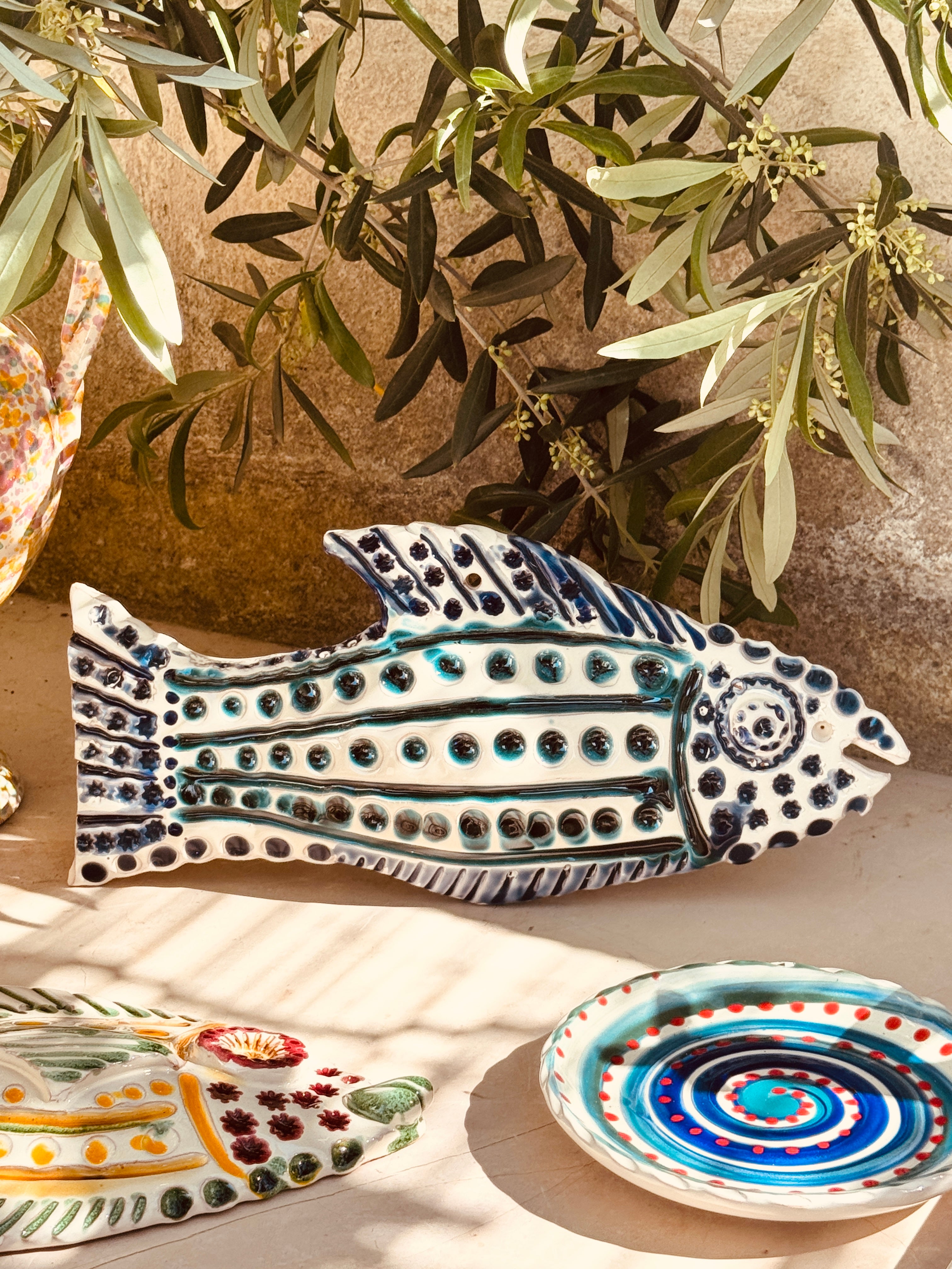 "Mediterranean Muse" Ceramic Deko Fish