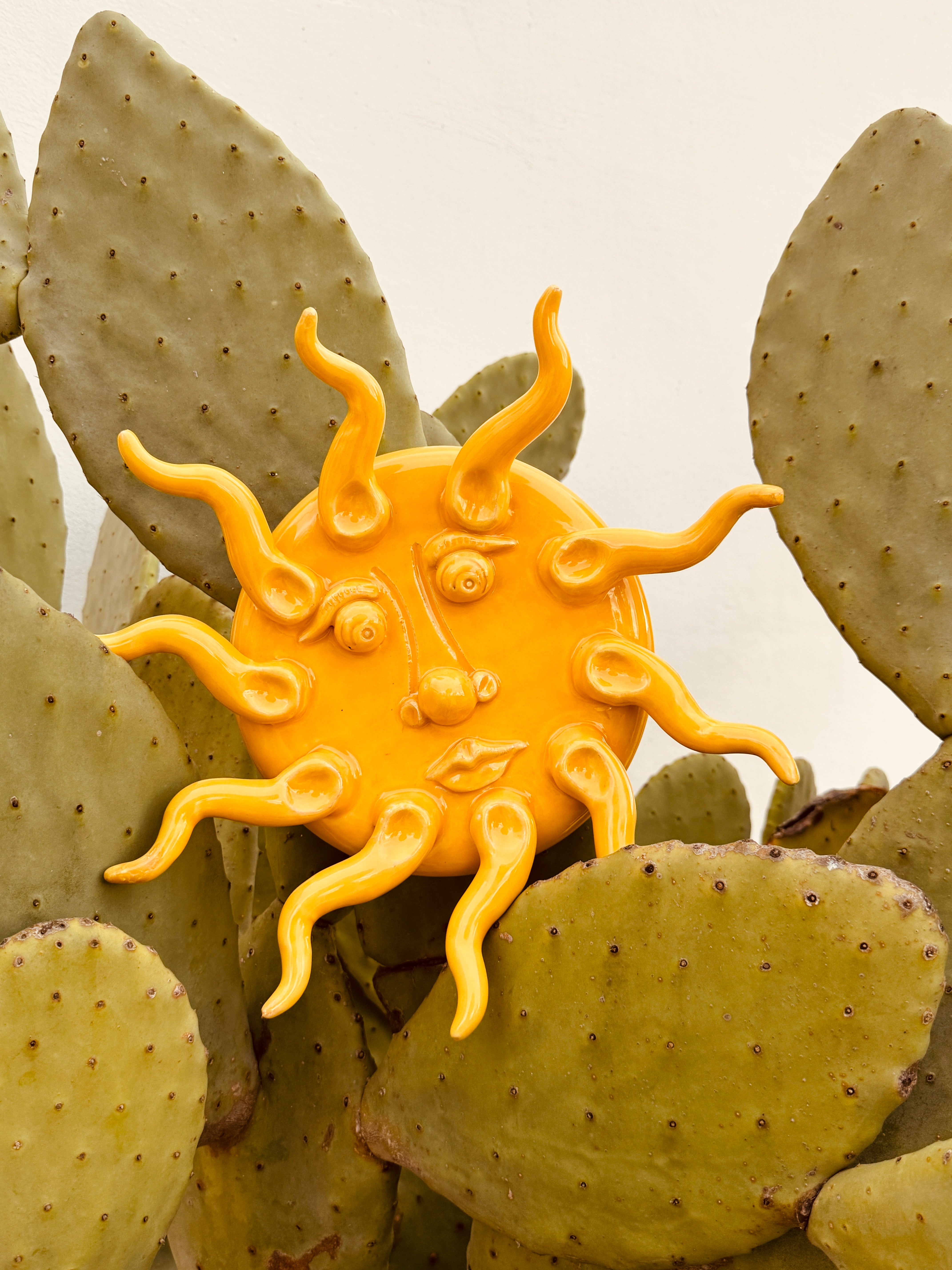 Unique Piece "Apulian Sun" Ceramic Deco Sun