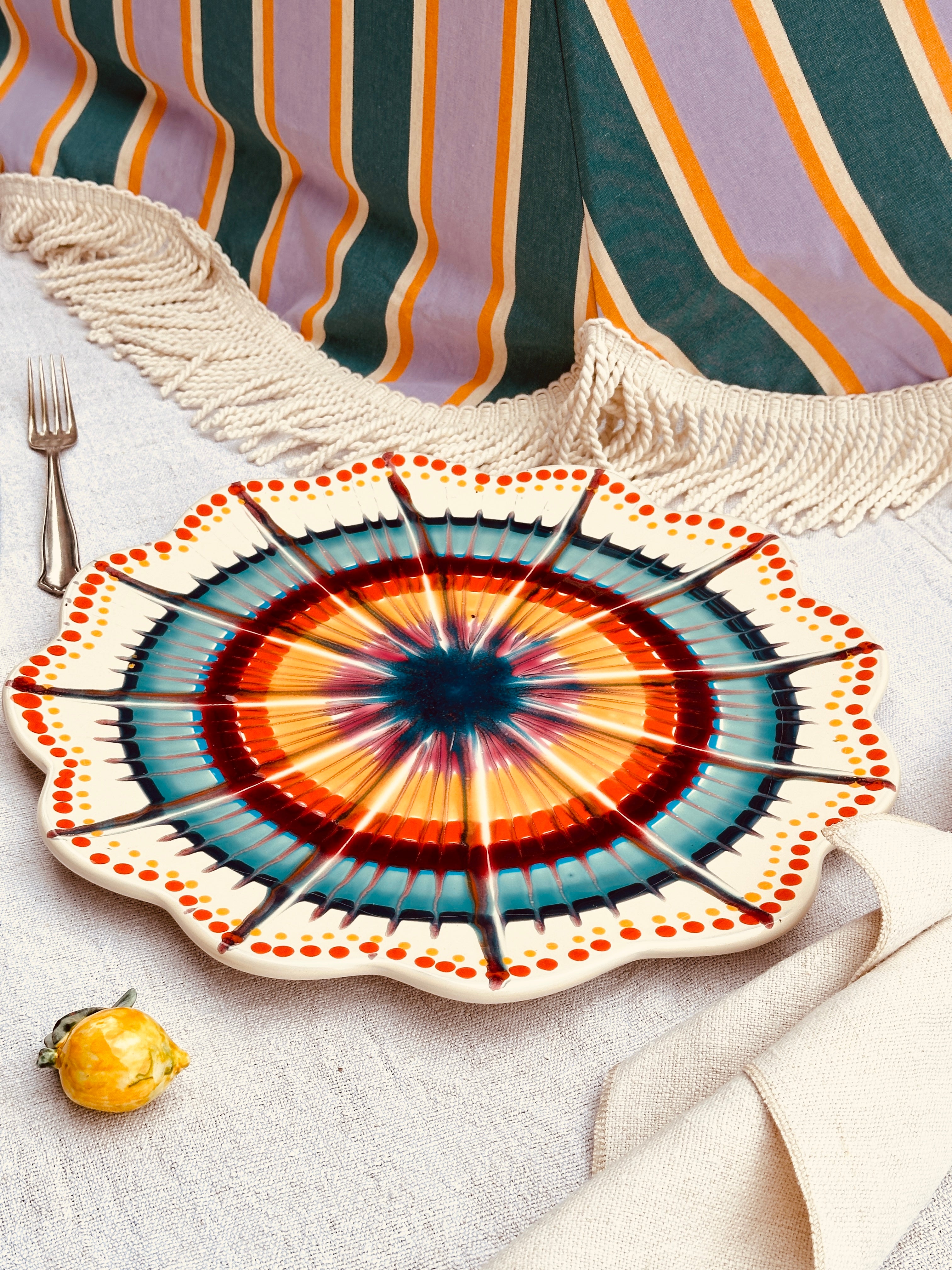 Psychodelic Serving Plate "Casina Trovanza"