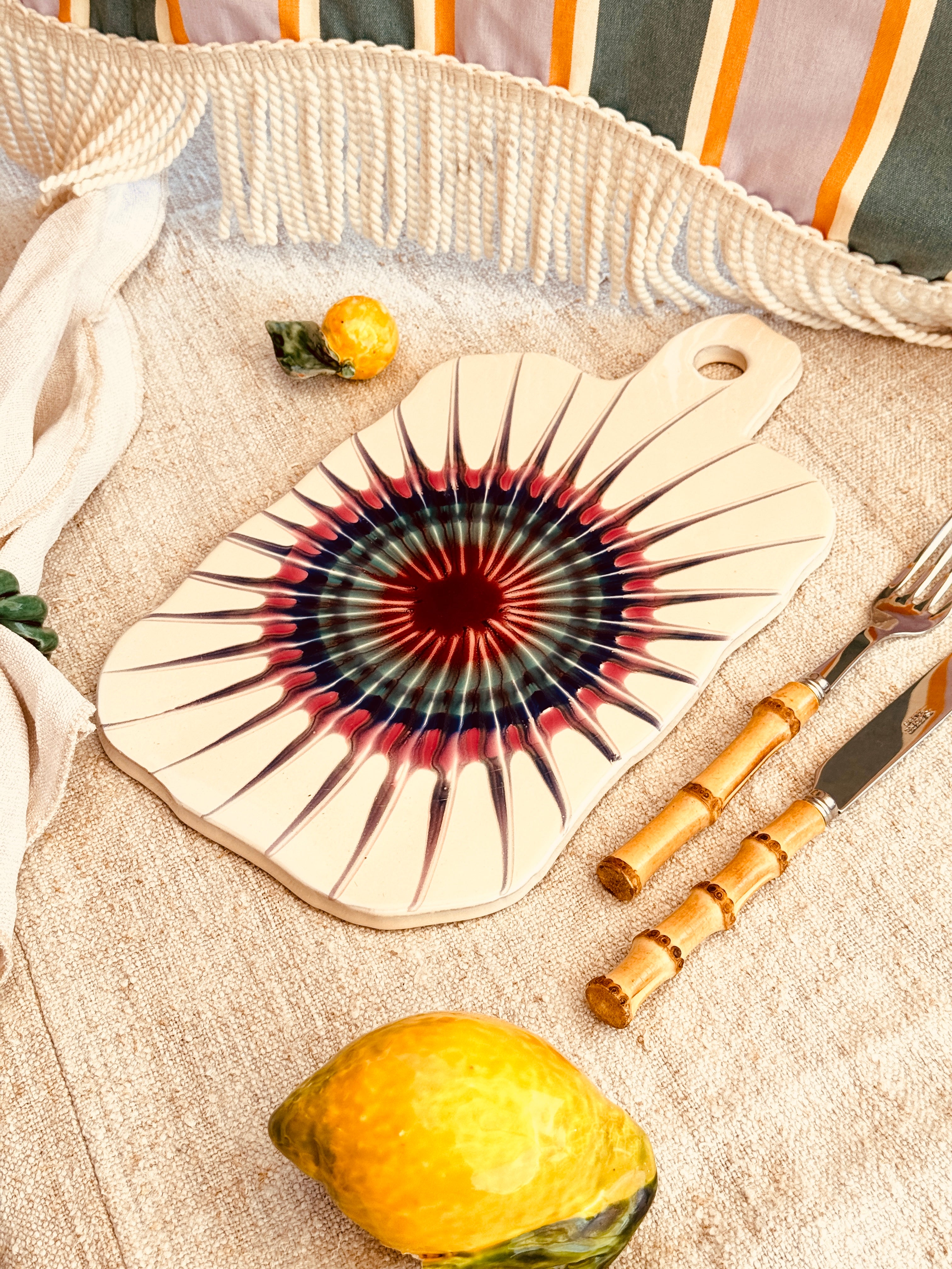 Psychodelic Chopping Board  "The Style of Gian Carlo Barucci is Fiori Artificiali"