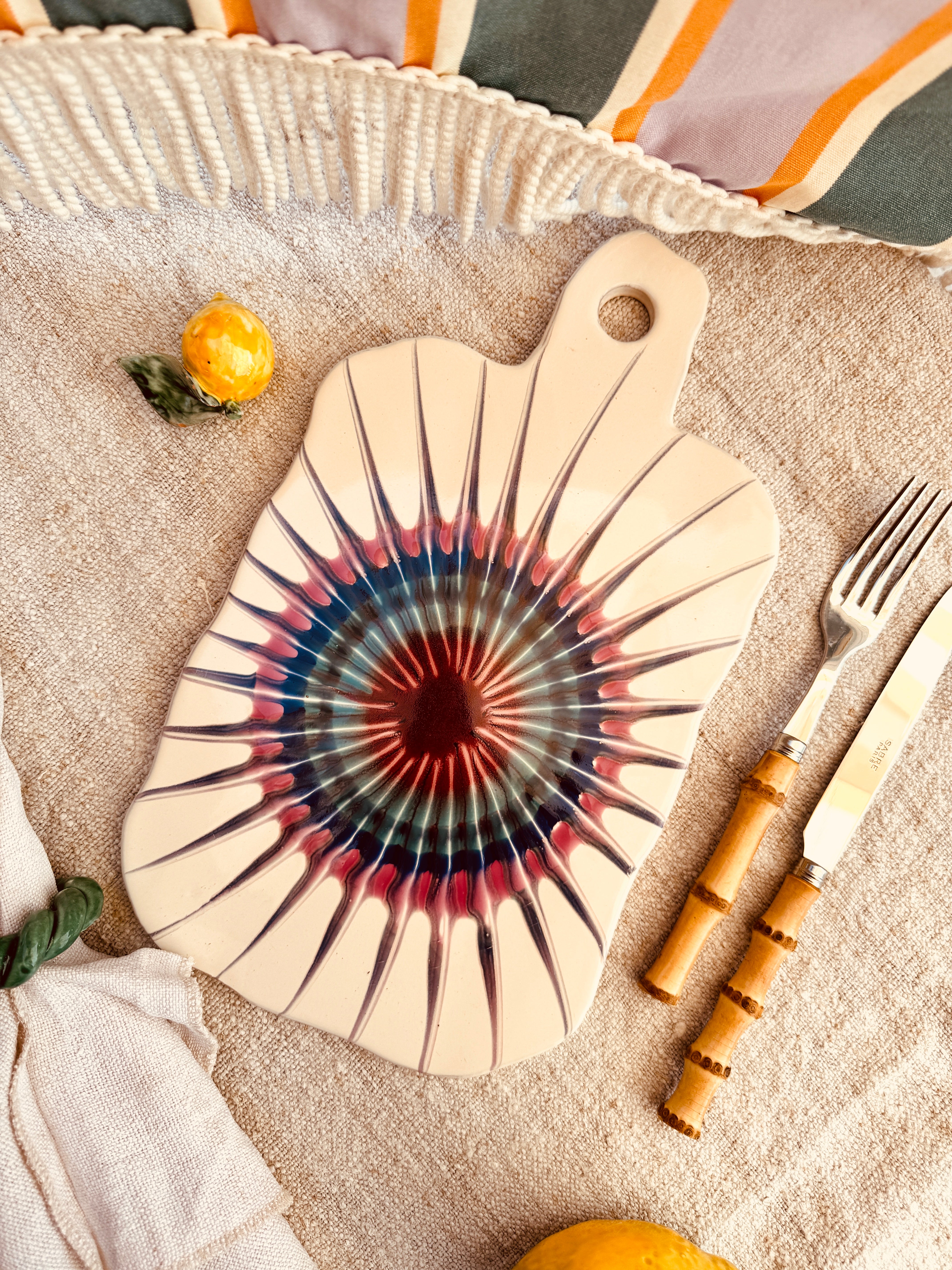 Psychodelic Chopping Board  "The Style of Gian Carlo Barucci is Fiori Artificiali"