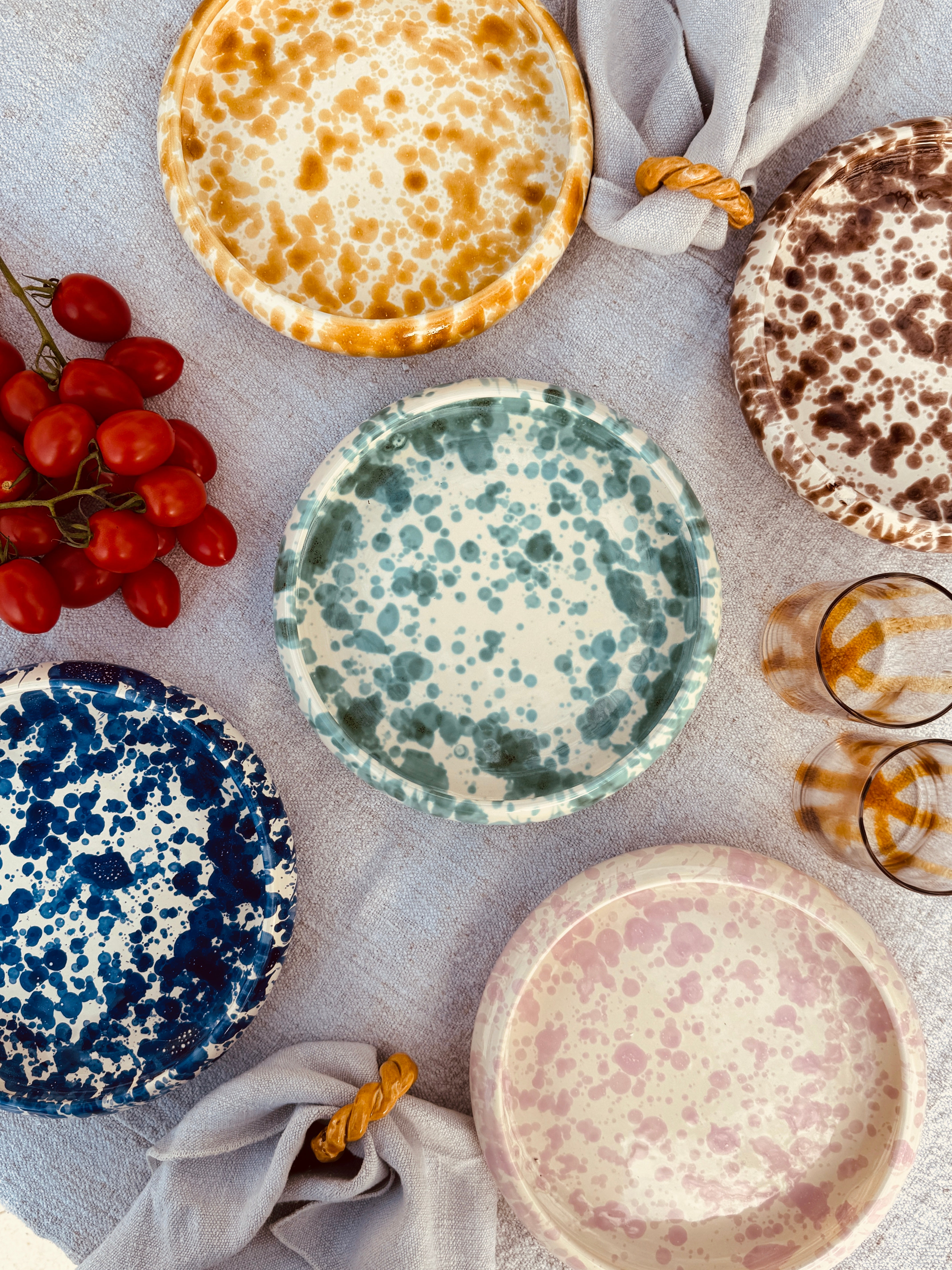 Frisbee Teller Schizzato „Colour Mix" 5er Set