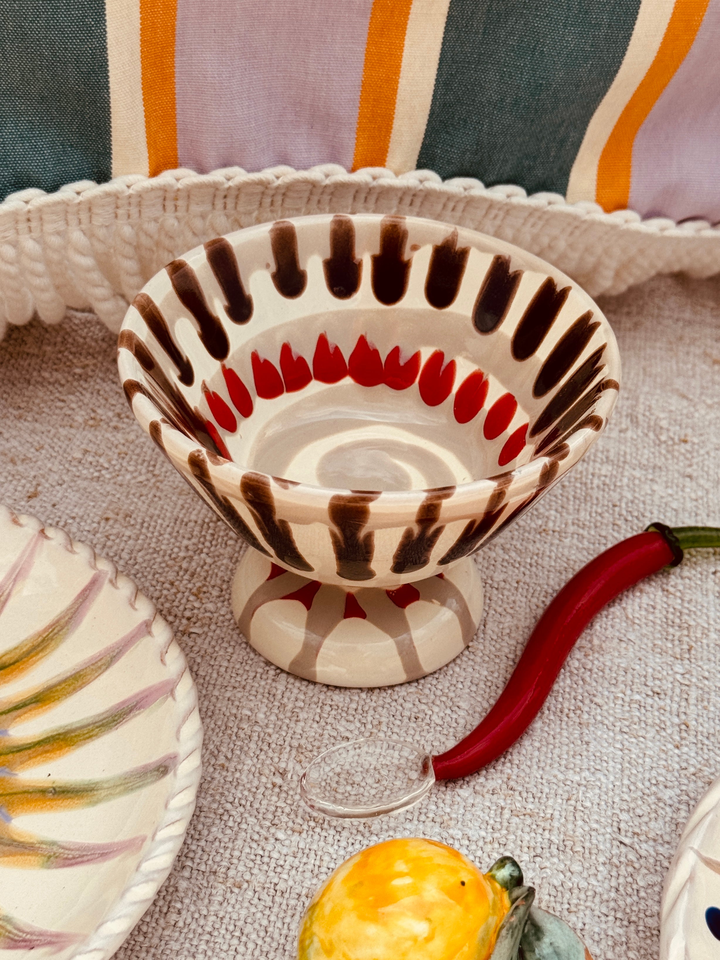 "Unique" Psychodelic Dessert High Bowl - One of a Kind