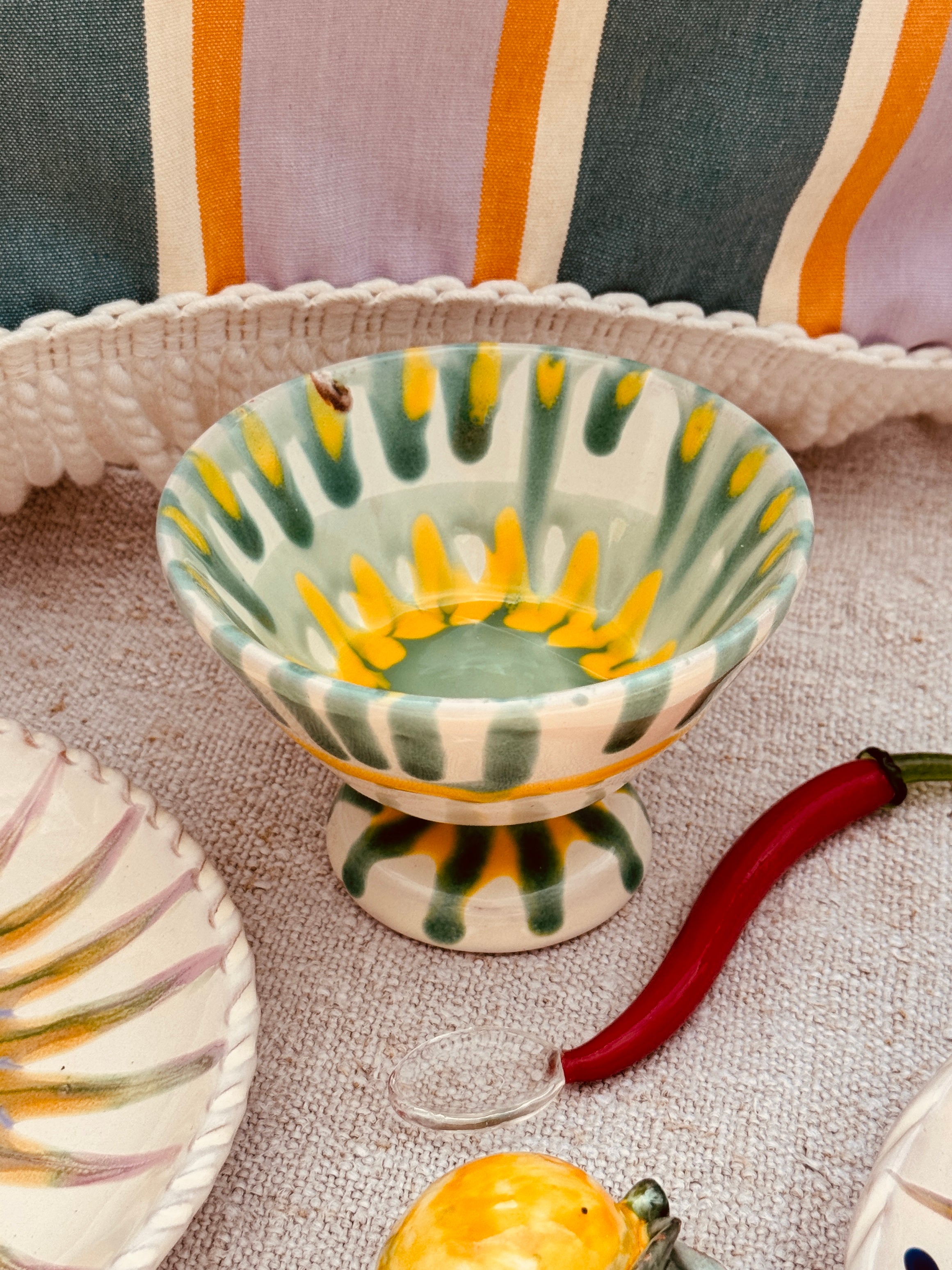 "Unique" Psychodelic Dessert High Bowl - One of a Kind