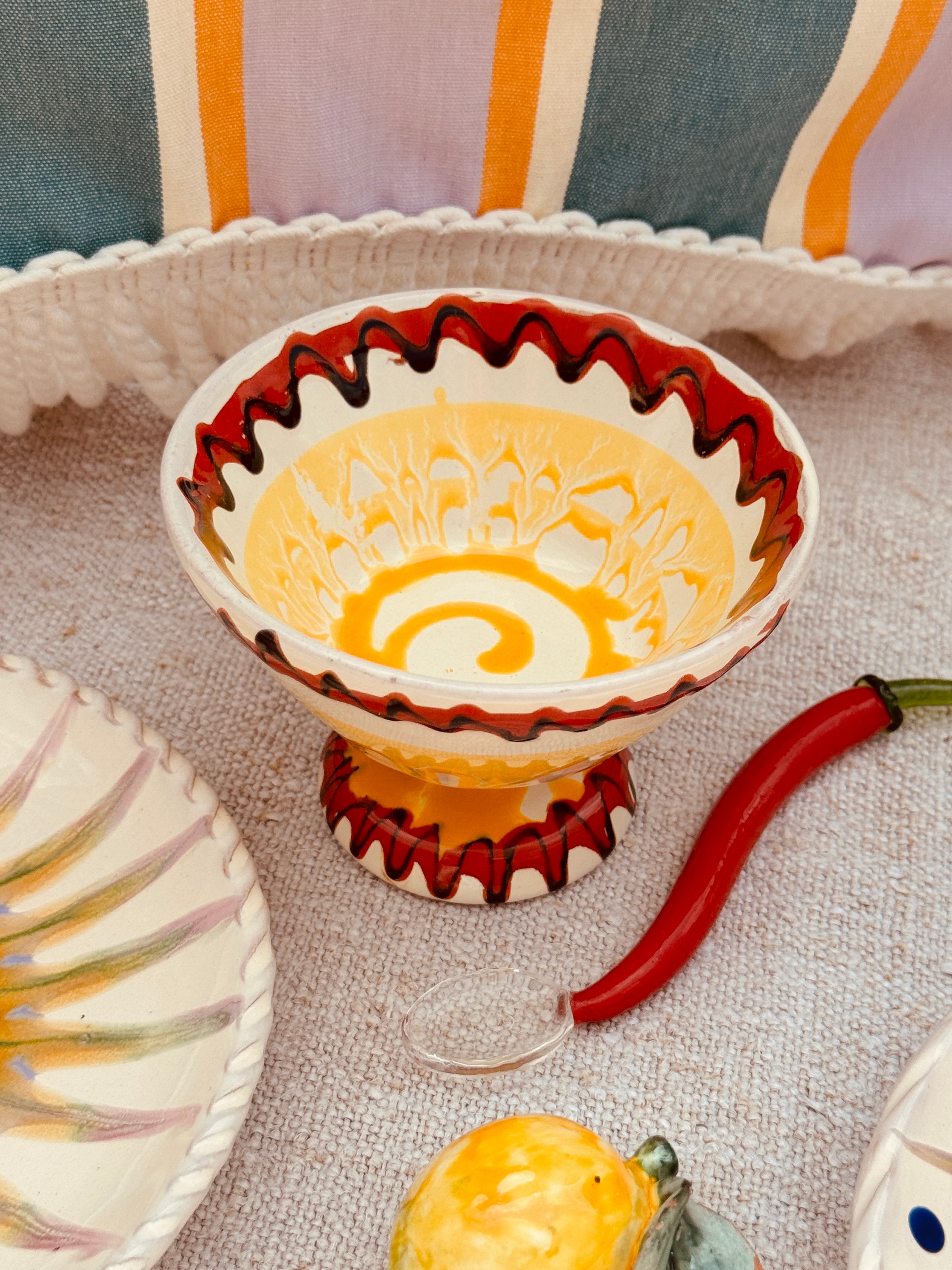 "Unique" Psychodelic Dessert High Bowl - One of a Kind