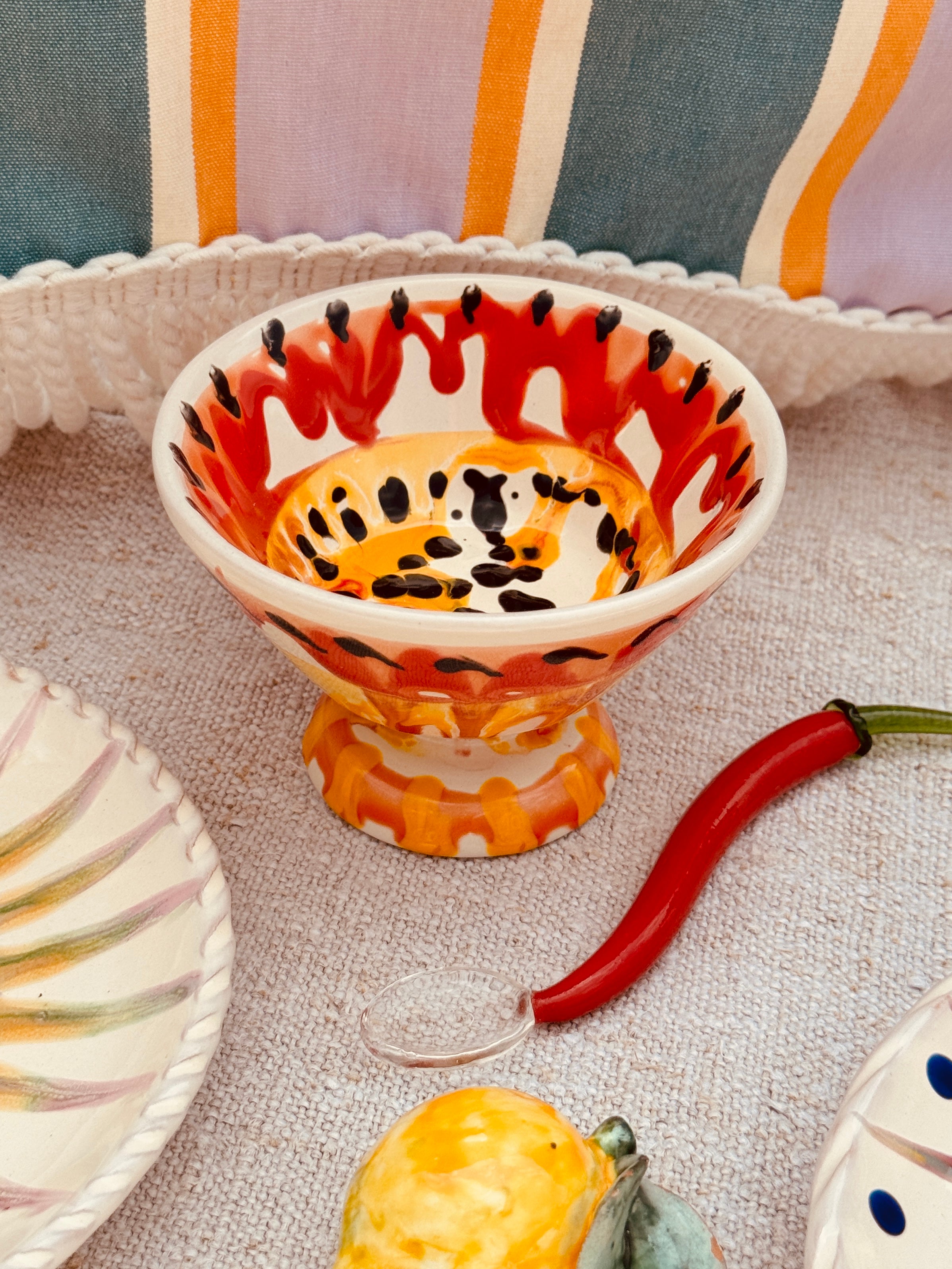 "Unique" Psychodelic Dessert High Bowl - One of a Kind