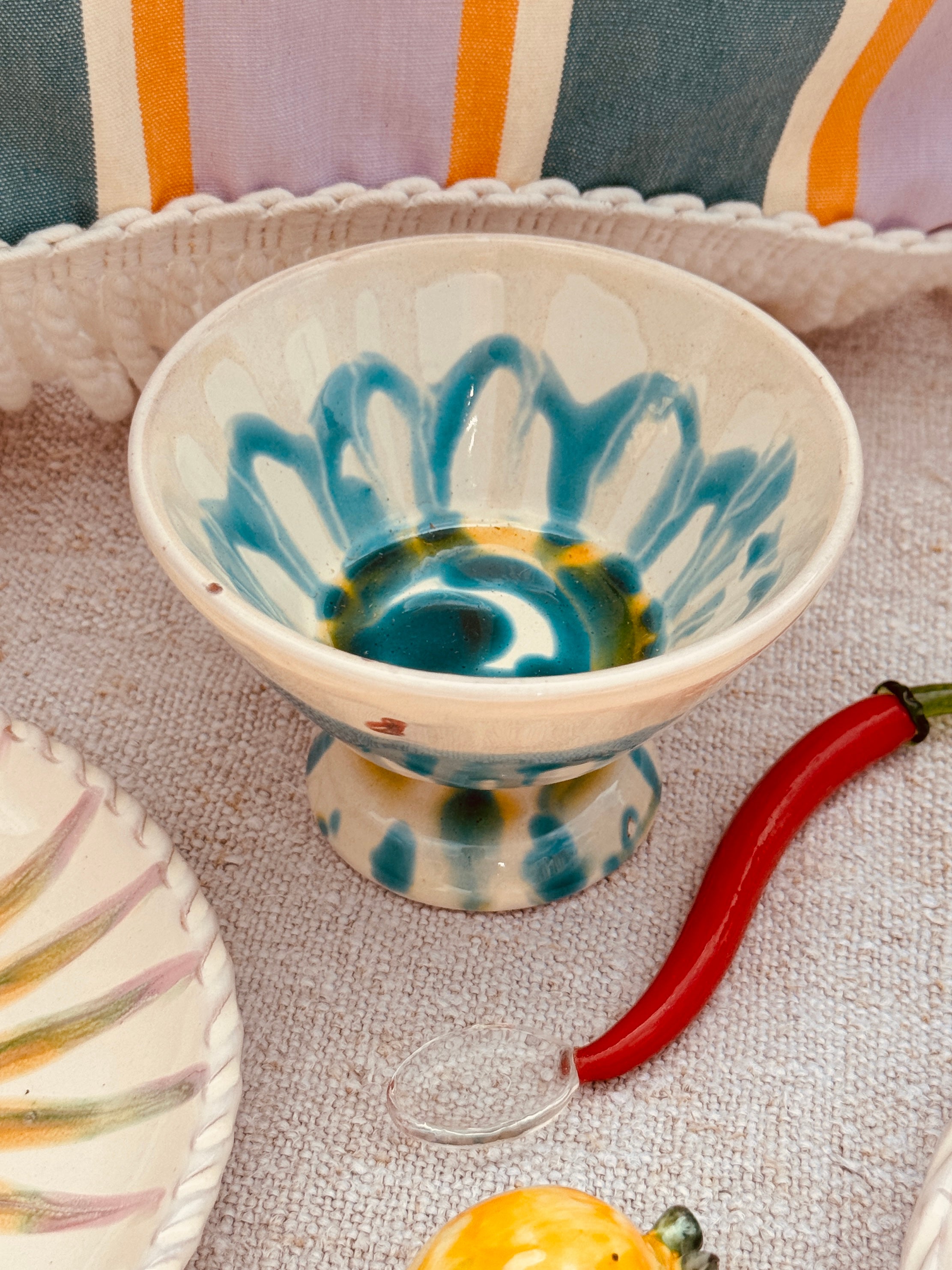 "Unique" Psychodelic Dessert High Bowl - One of a Kind