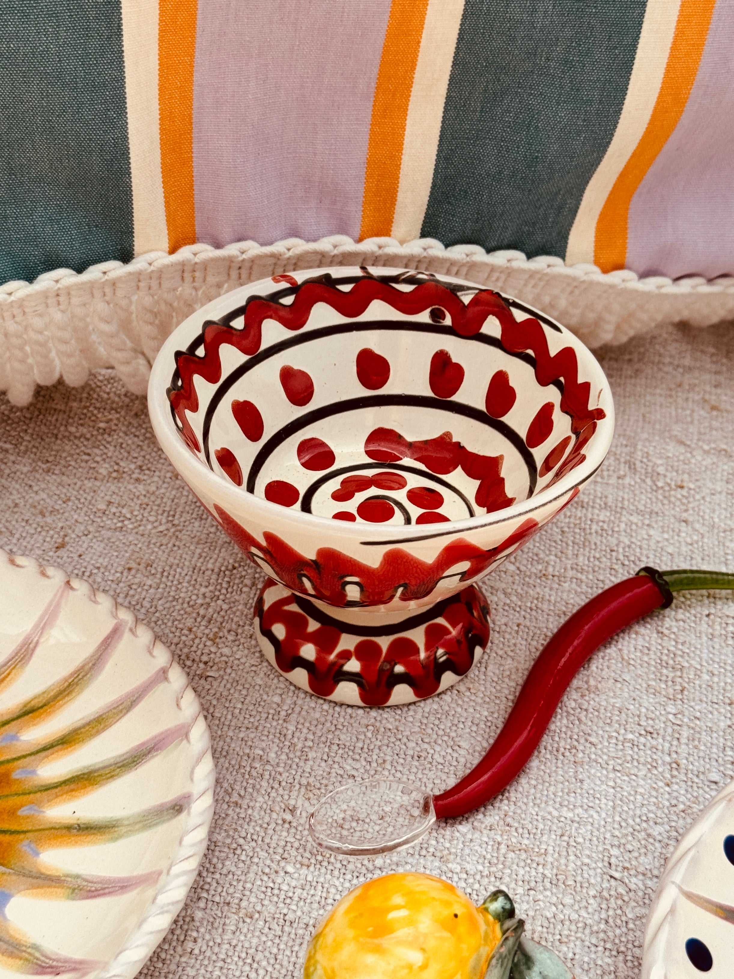 "Unique" Psychodelic Dessert High Bowl - One of a Kind