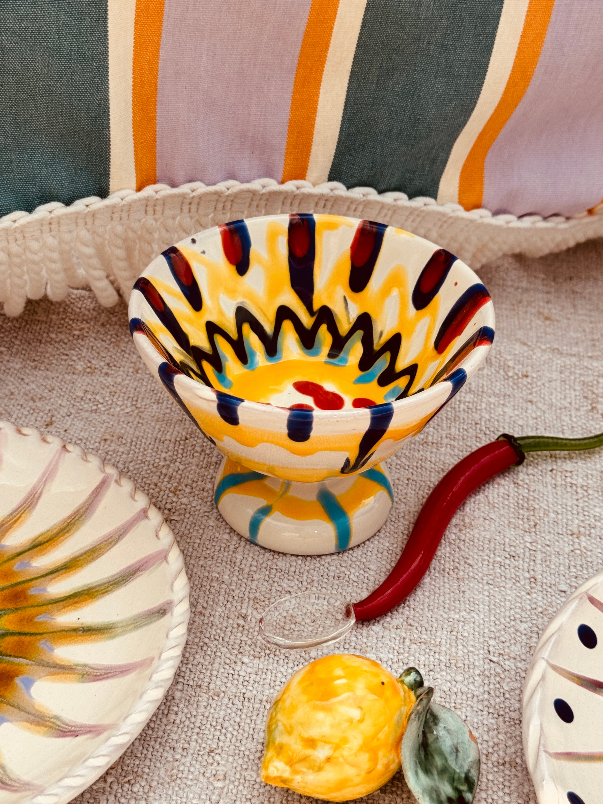 "Unique" Psychodelic Dessert High Bowl - One of a Kind