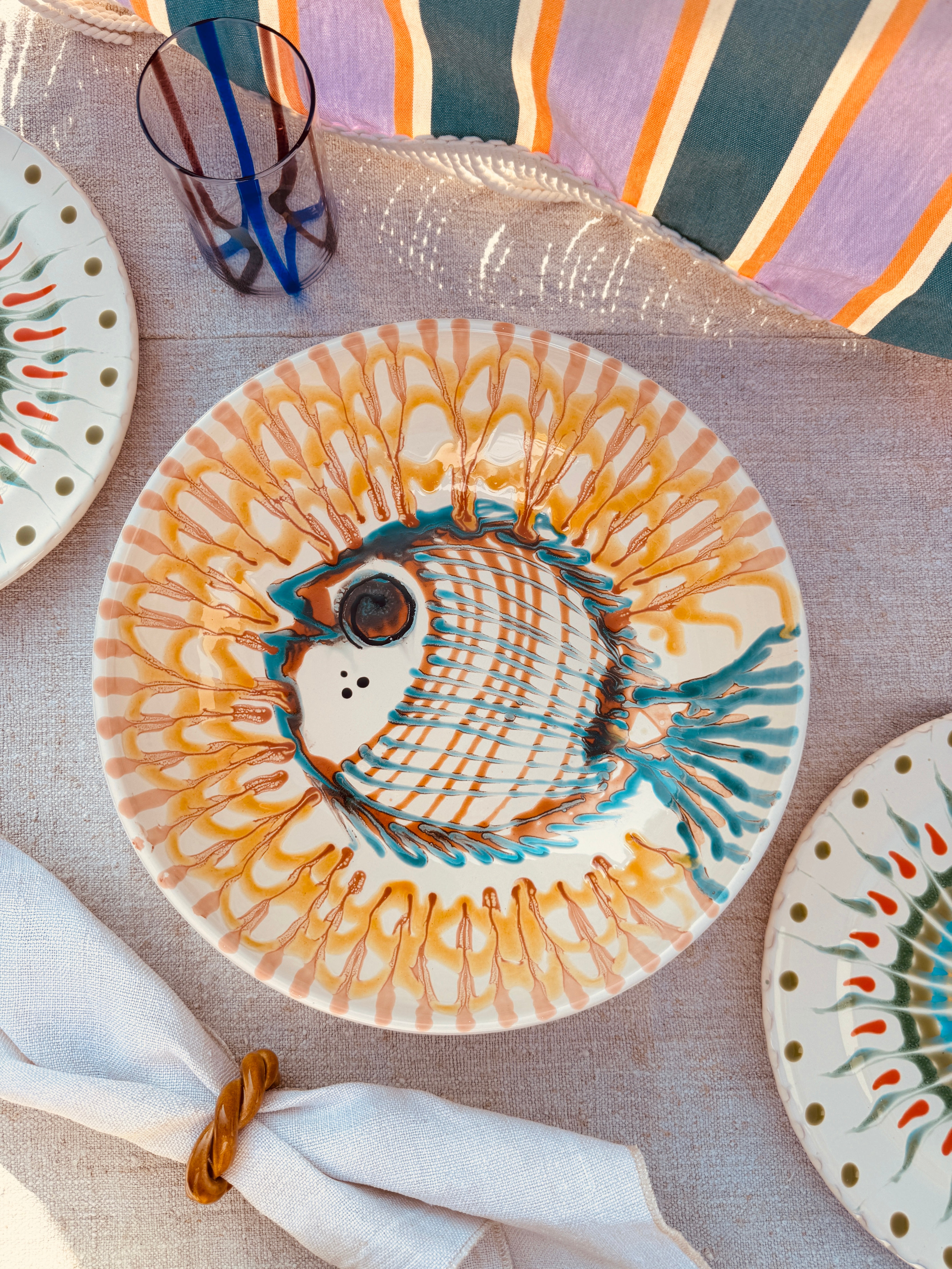 Fish Psychodelic Salad Bowl - 30cm "Unique Piece"