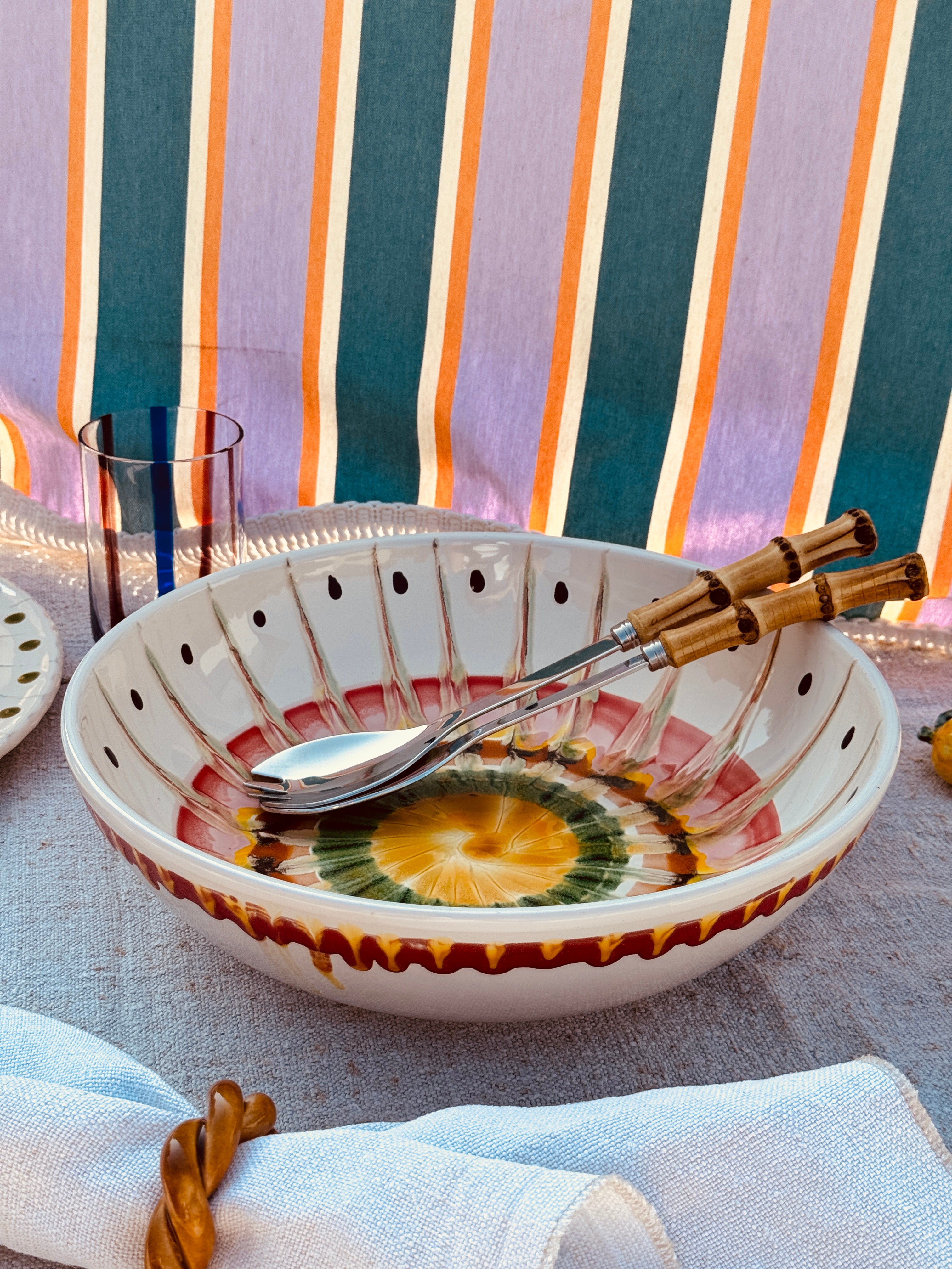 Salatschale Psychodelic- 30cm “Unikat Einzelstück - nur 1 x erhältlich"