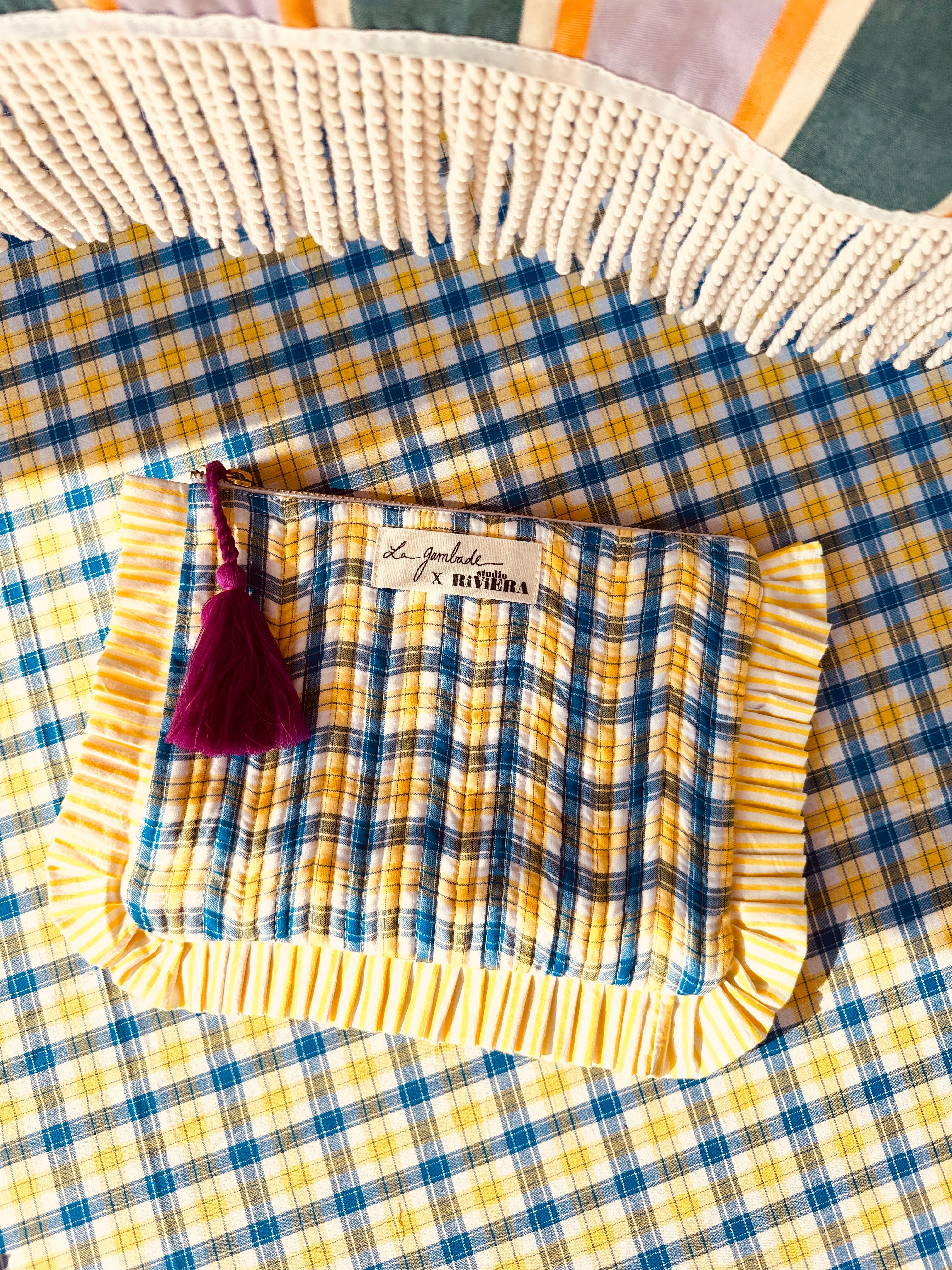 Mrs. Riviera Pochette "Check di Provence by La Gambade"