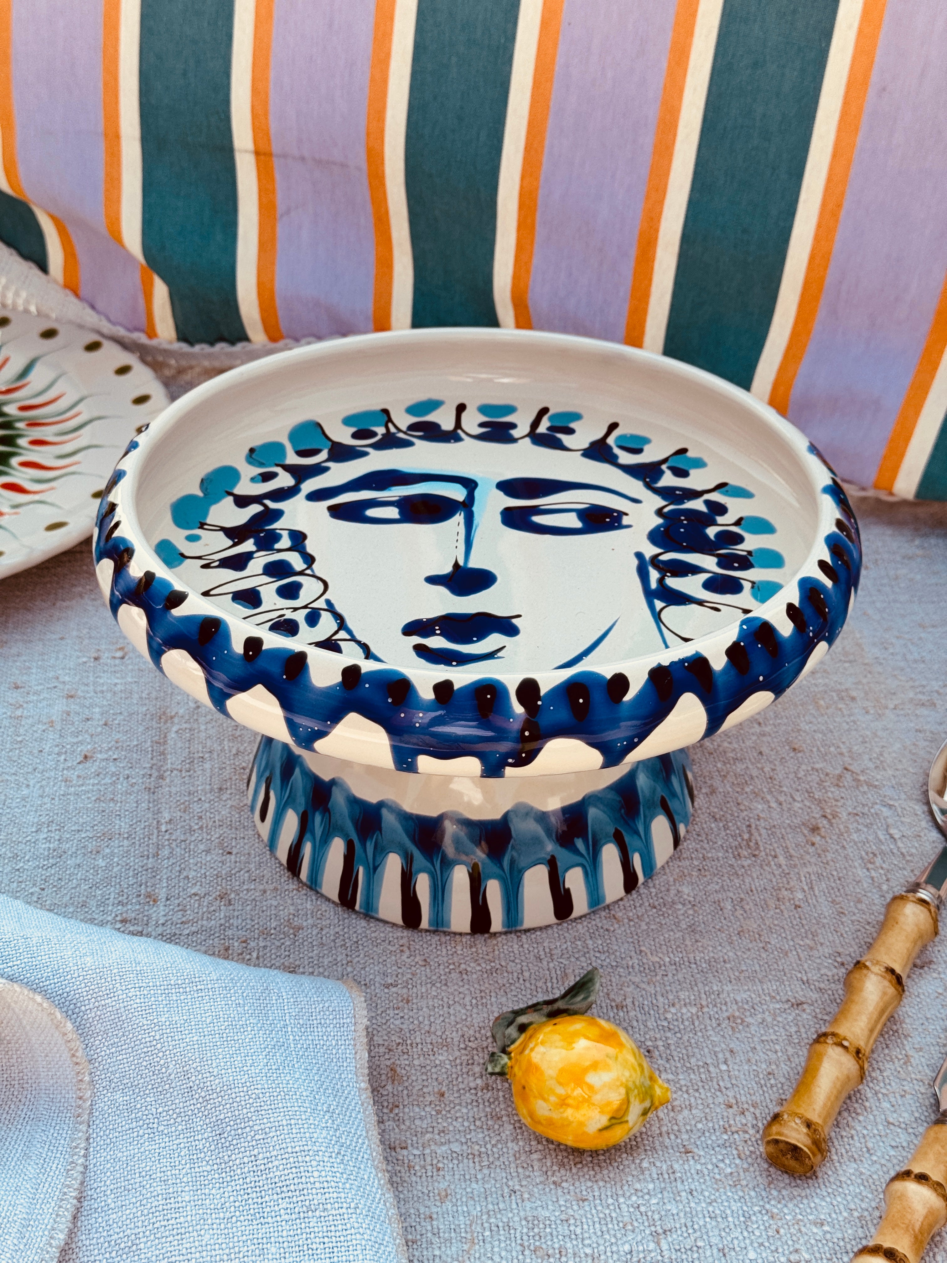 Psychodelic Viso Frisbee High Plate - 25cm UNIQUE PIECE - ONLY 1 X AVAILABLE