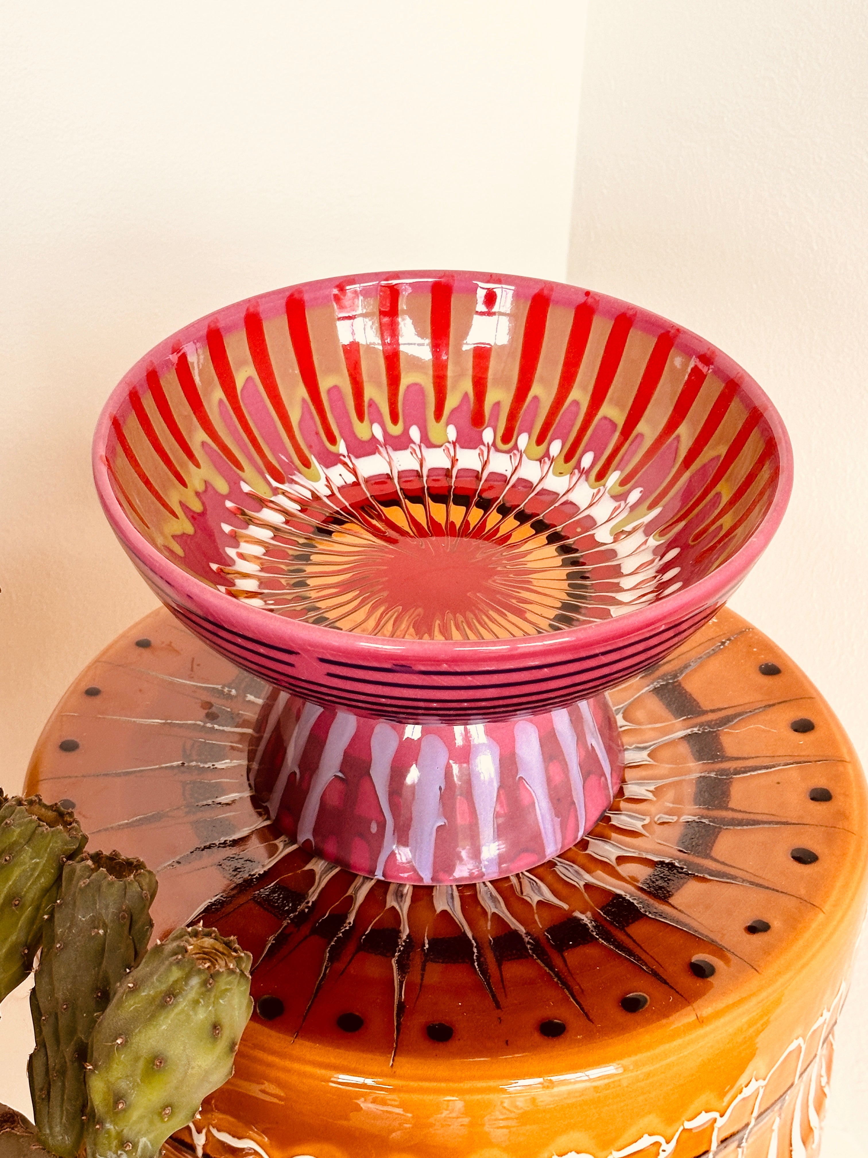 Psychodelic High Bowl  "Fuxia with Amore Mio"