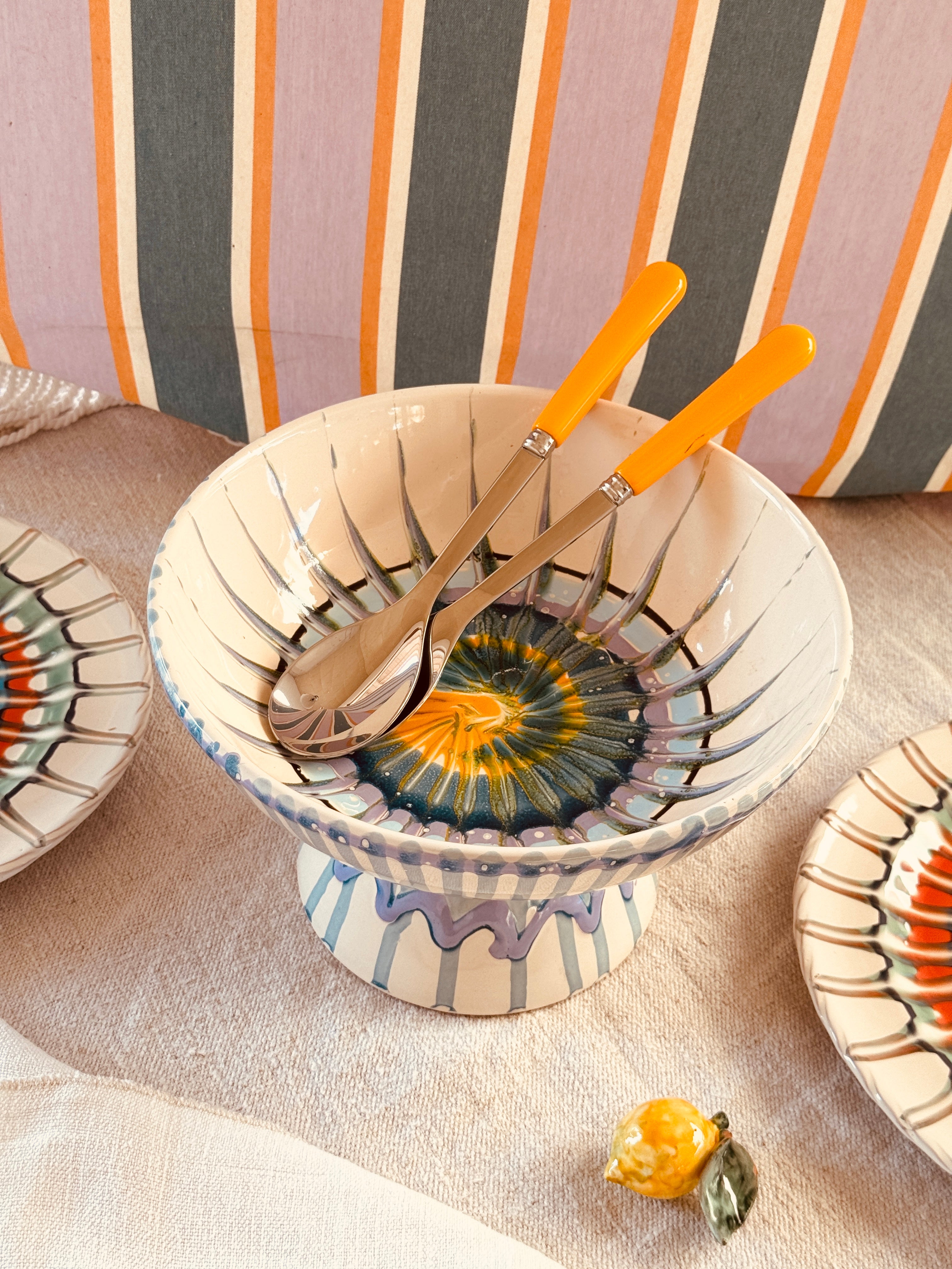 hohe Schale mit Fuß - 26cm "Unique Piece"