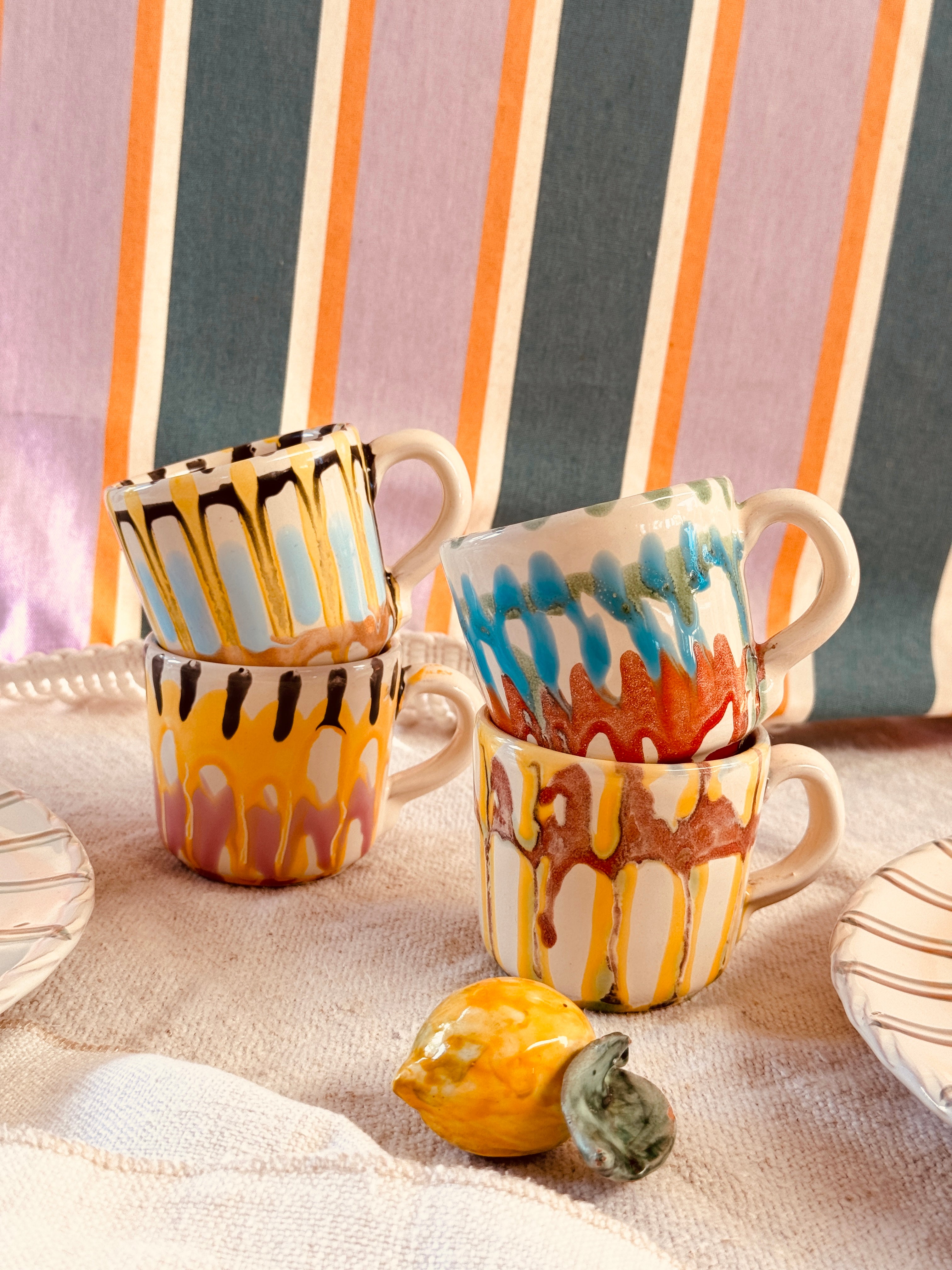 4er Set "Mix&Match" Espresso Becher mit Henkel