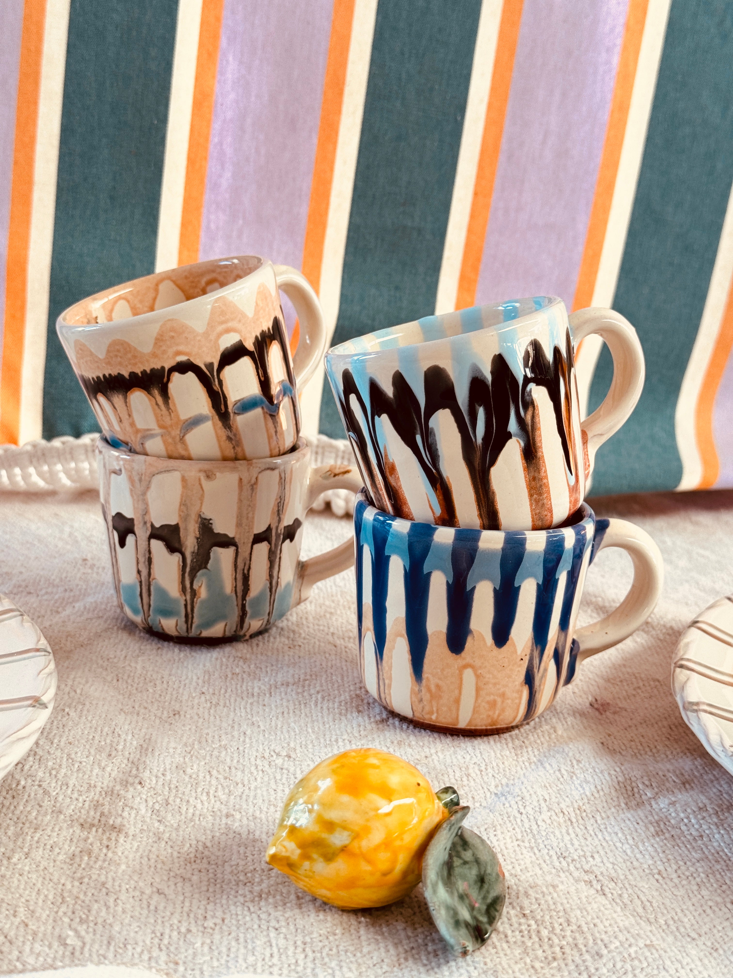 4er Set "Mix&Match" Espresso Becher mit Henkel