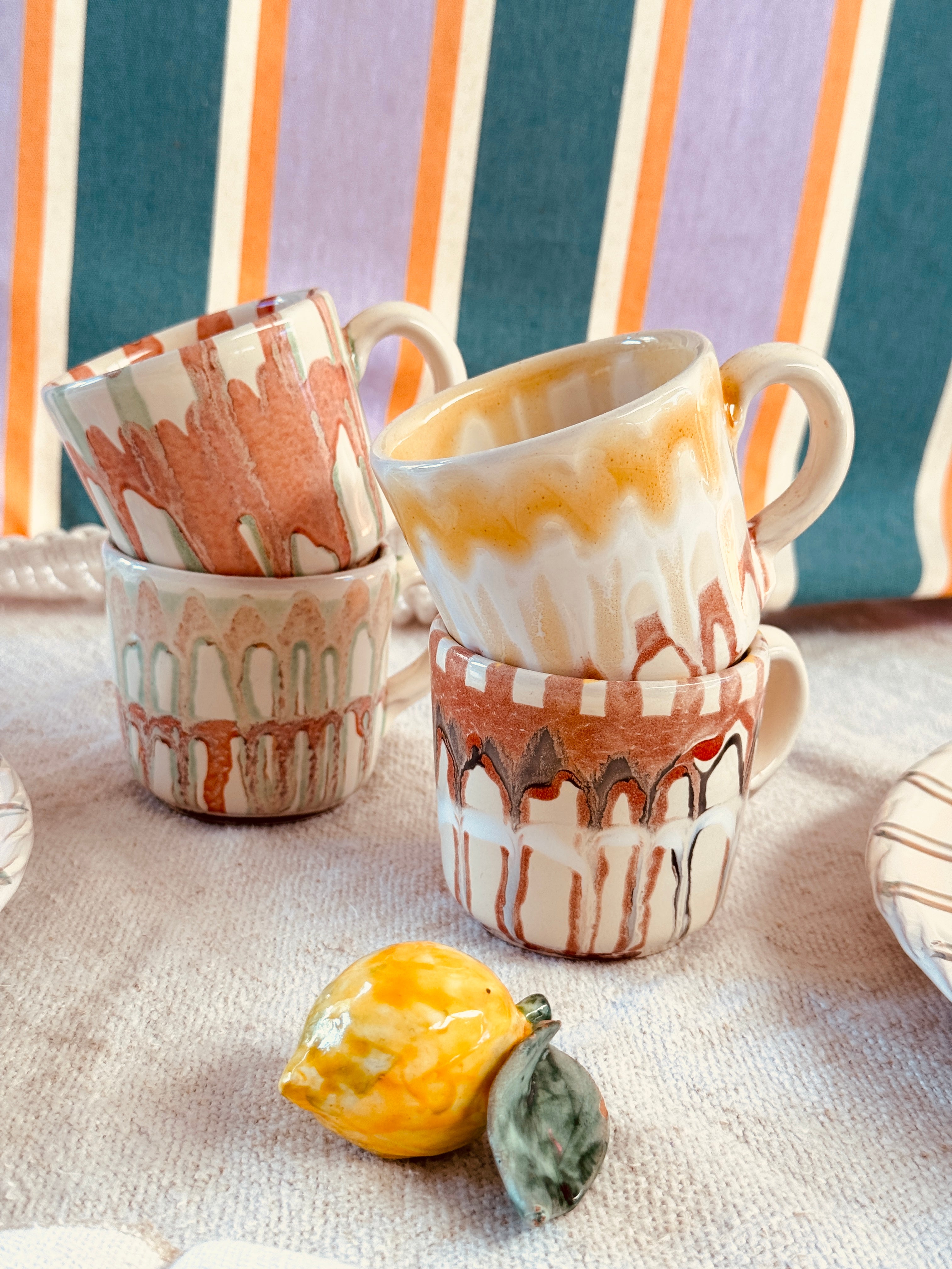 4er Set "Mix&Match" Espresso Becher mit Henkel