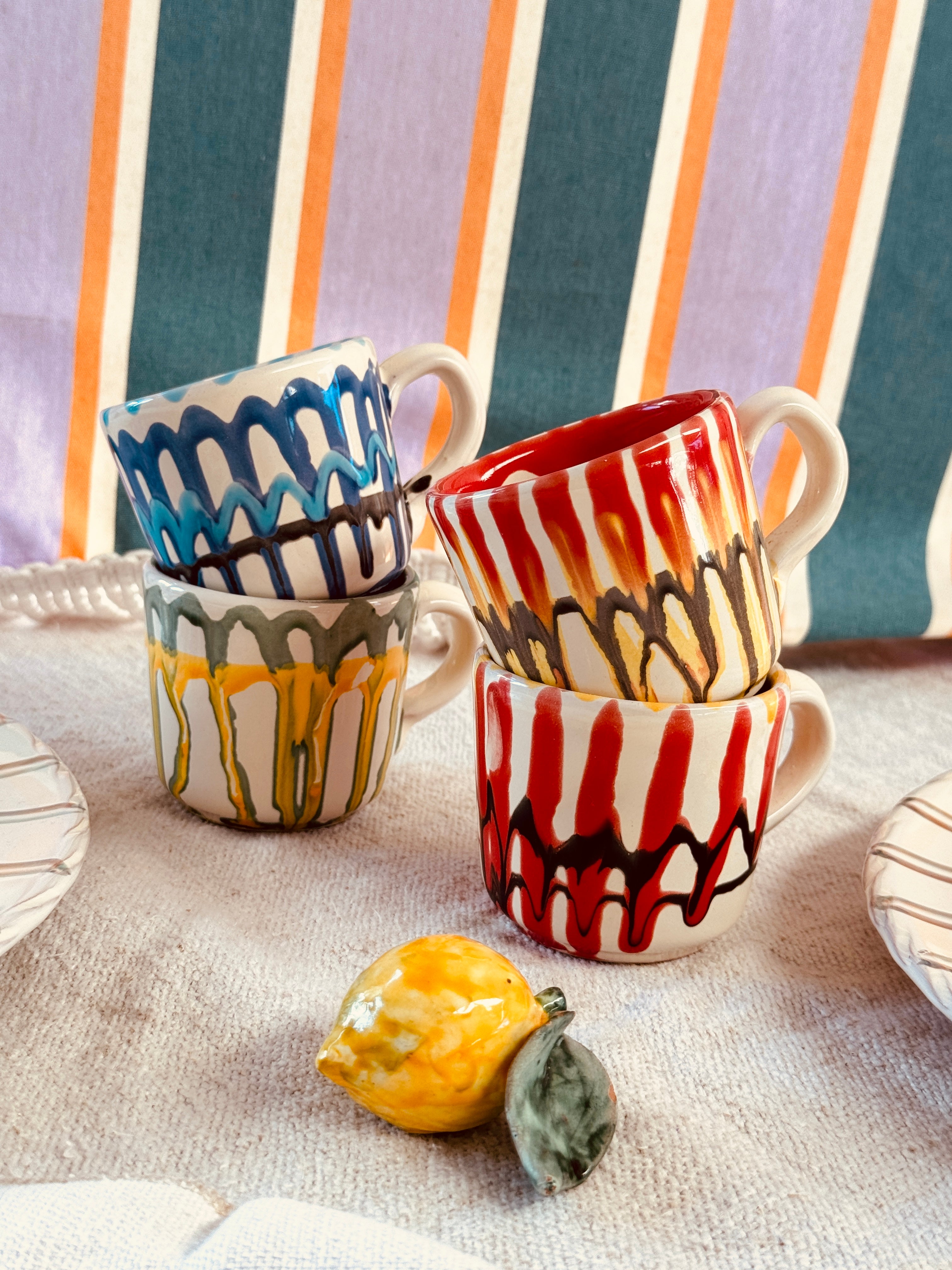 4er Set "Mix&Match" Espresso Becher mit Henkel