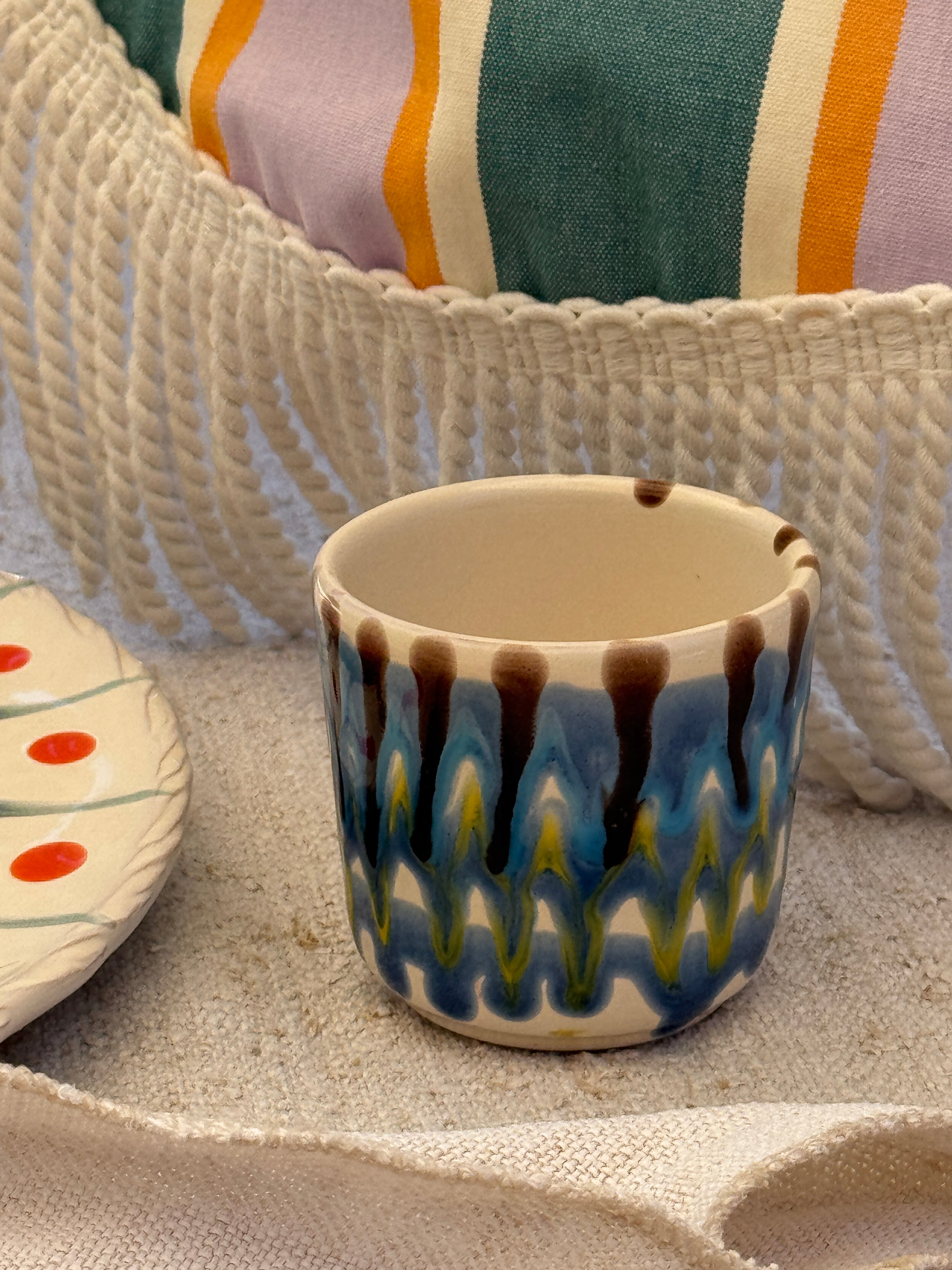 Psychodelic Espresso Becher "Unique Piece - One of a kind"