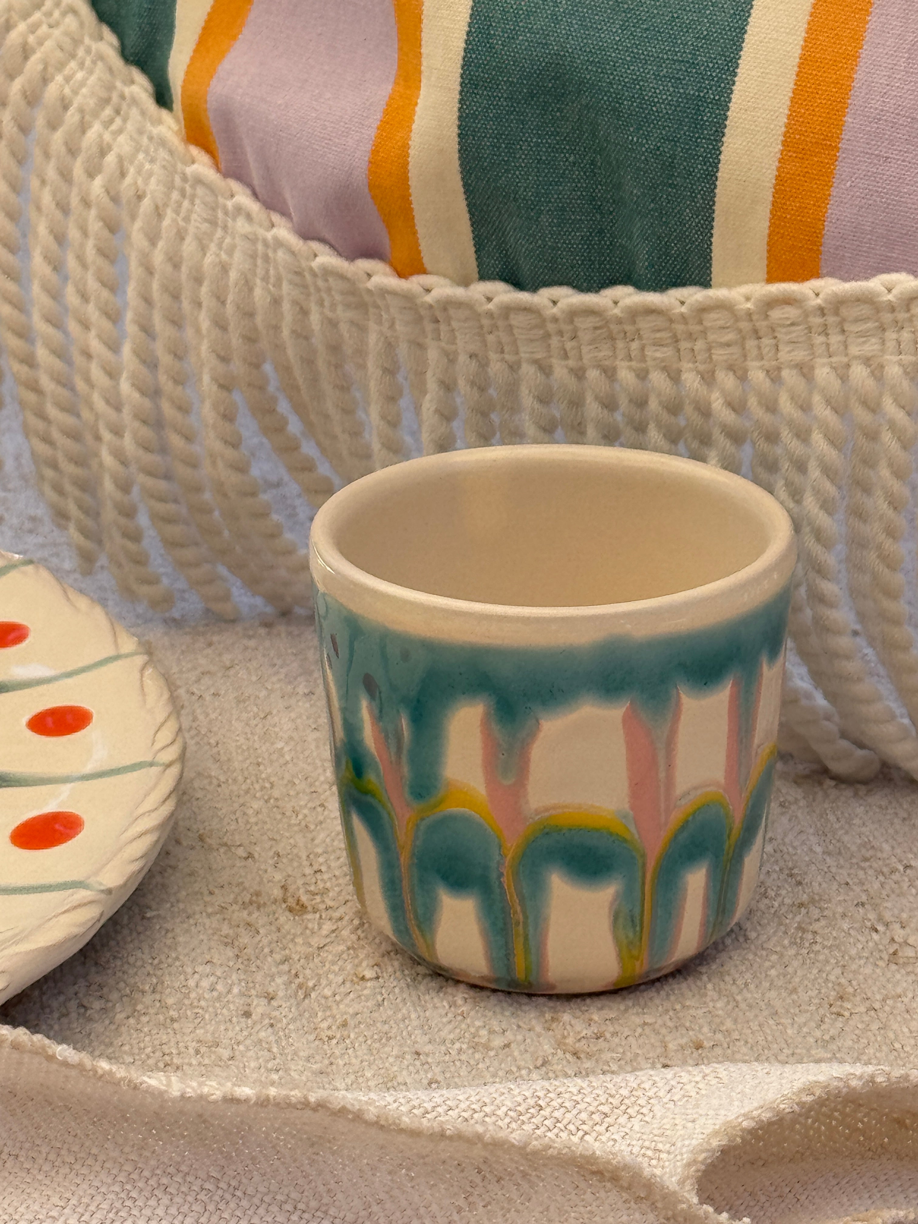 Psychodelic Espresso Becher "Unique Piece - One of a kind"