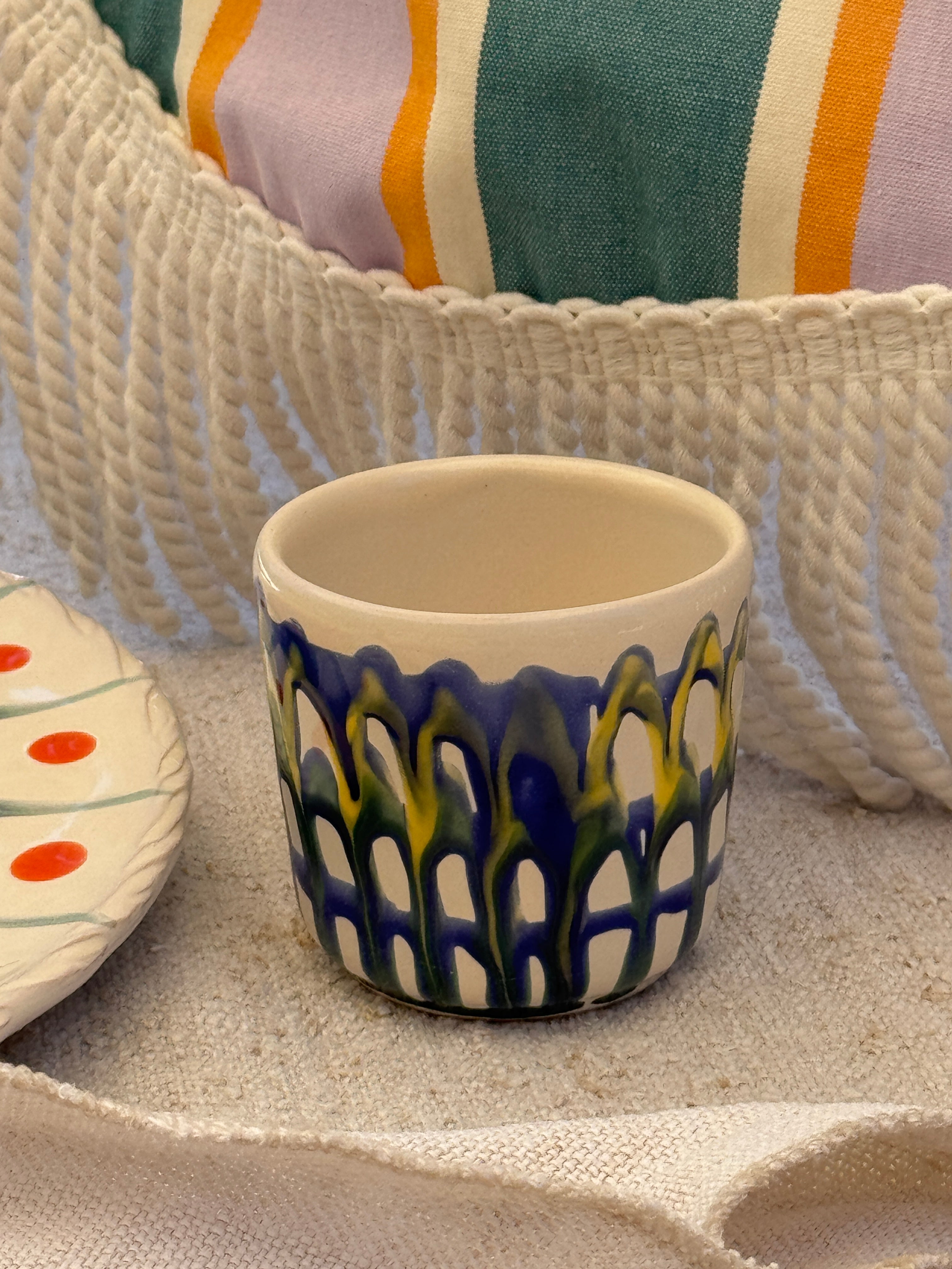 Psychodelic Espresso Becher "Unique Piece - One of a kind"