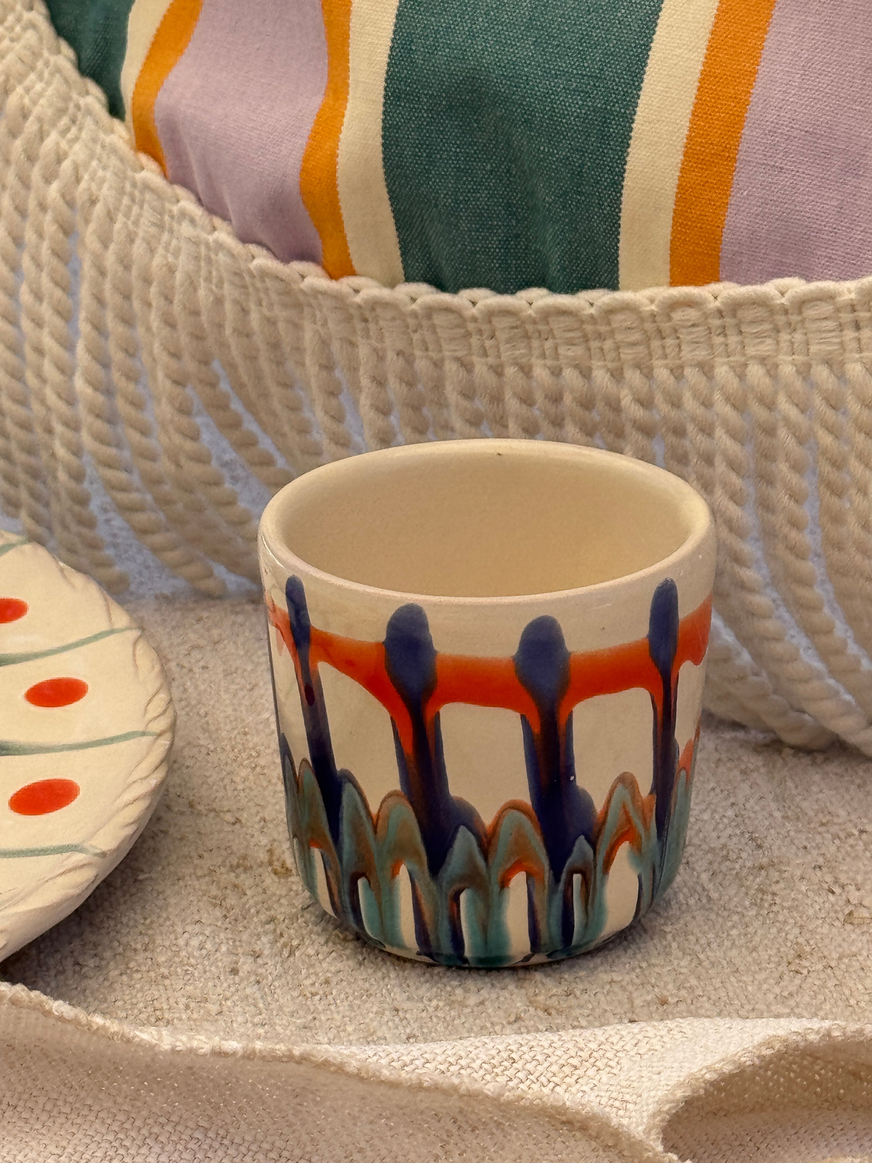 Psychodelic Espresso Becher "Unique Piece - One of a kind"