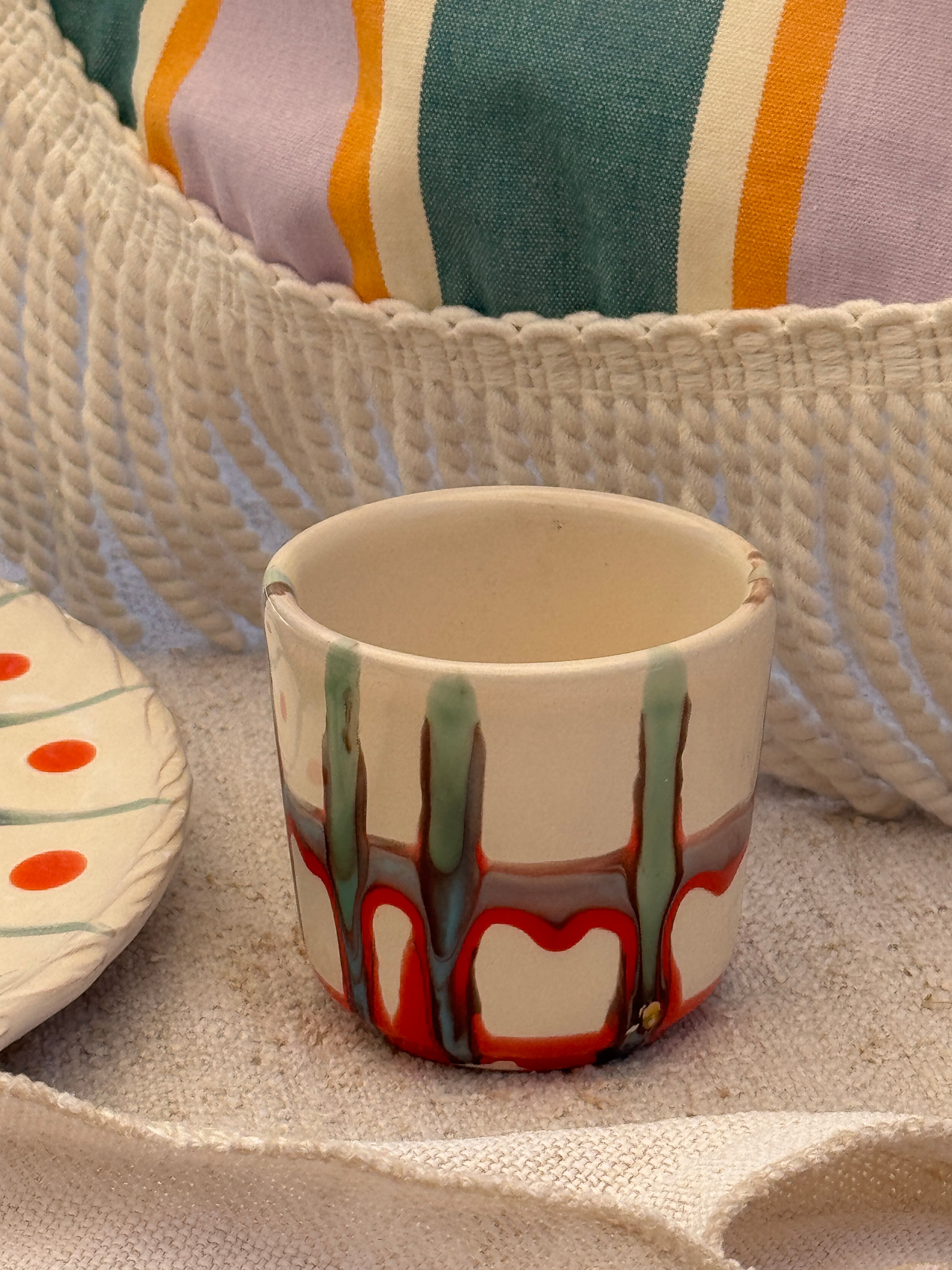 Psychodelic Espresso Becher "Unique Piece - One of a kind"