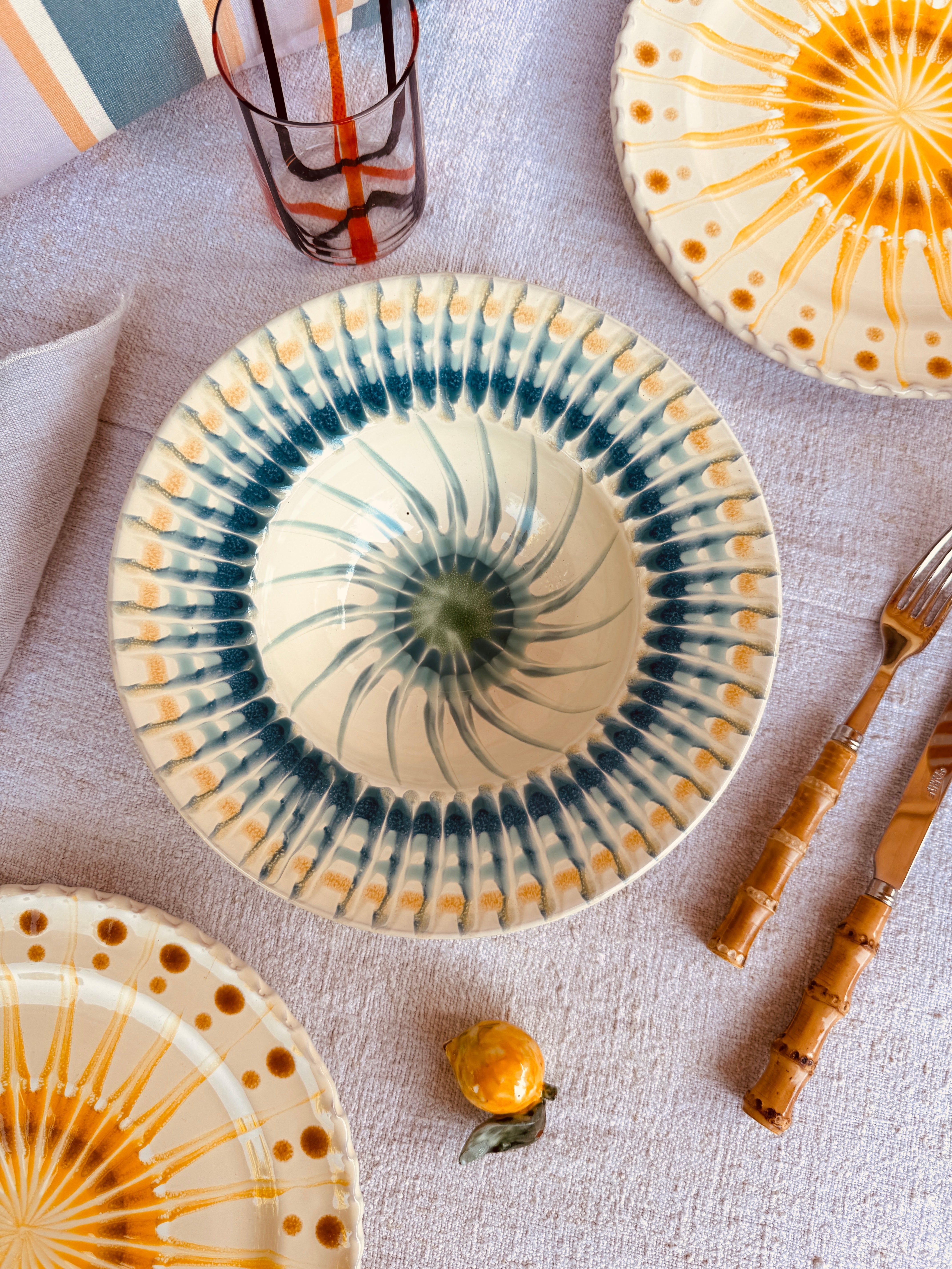 Handmade Italian Pasta Bowl 25 cm | Cappello di Prete