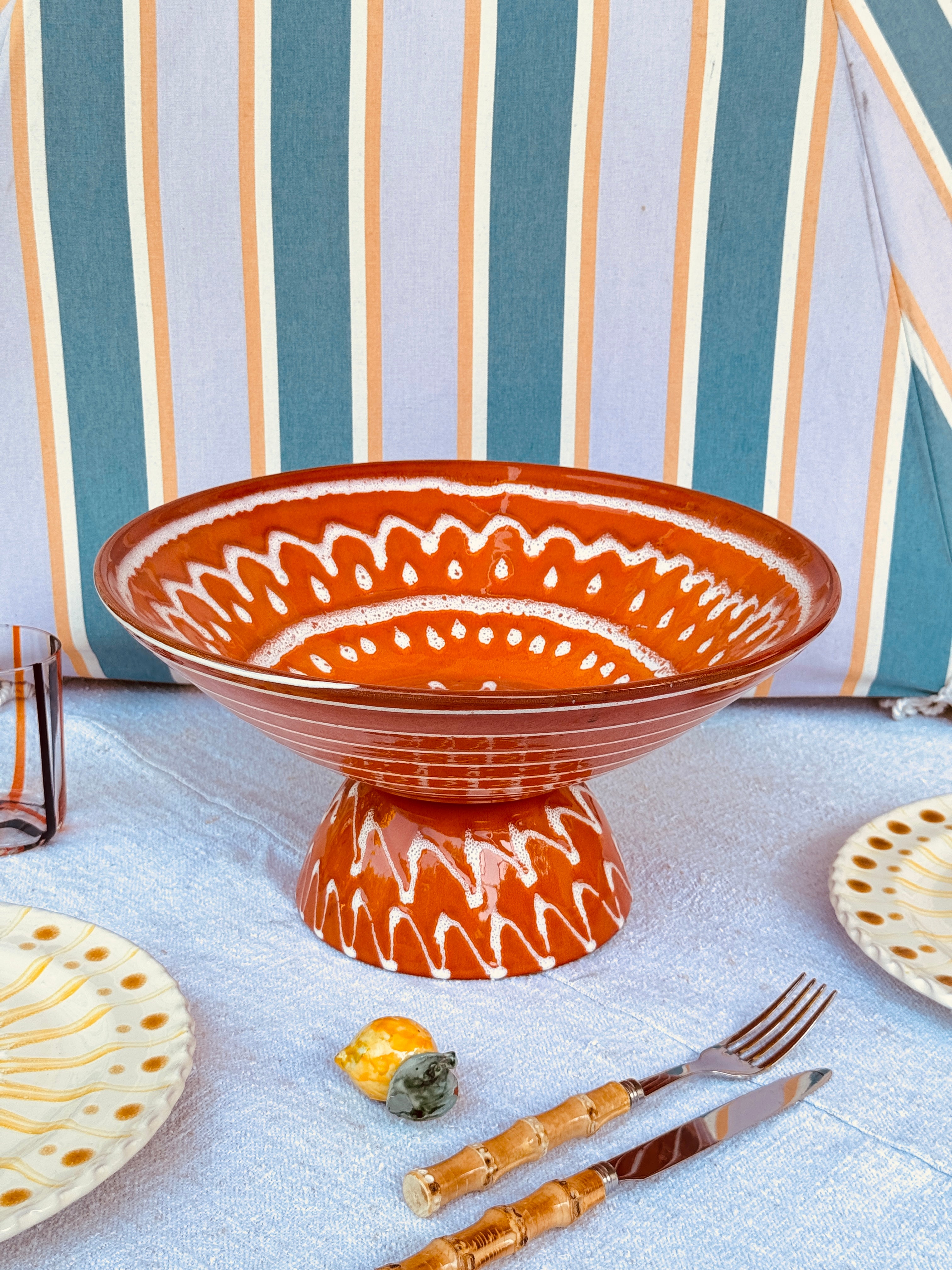 Unique Art Object – "Konic" Psychodelic High Bowl, 35 cm
