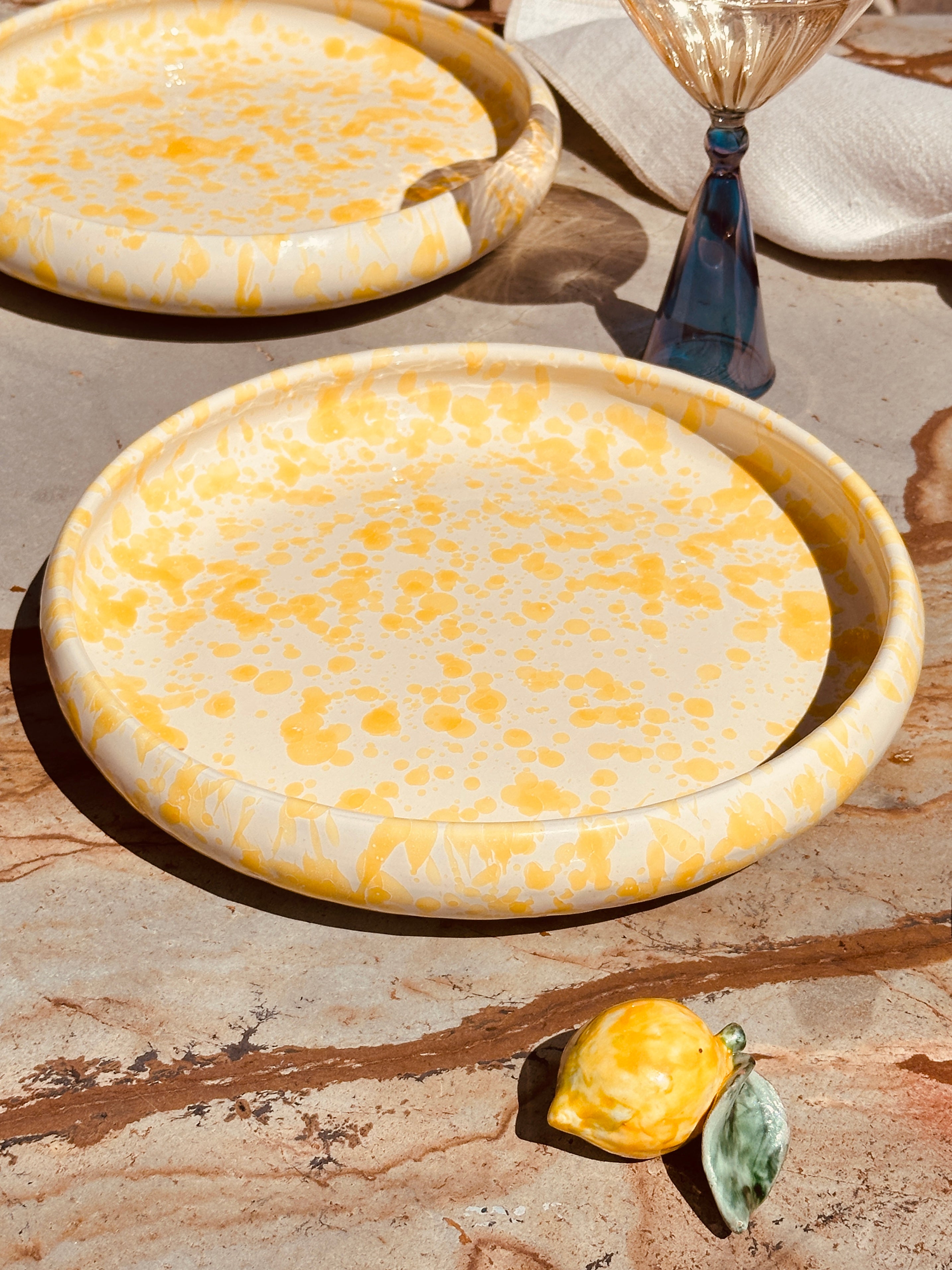 Frisbee Plate Schizzato "Limone"