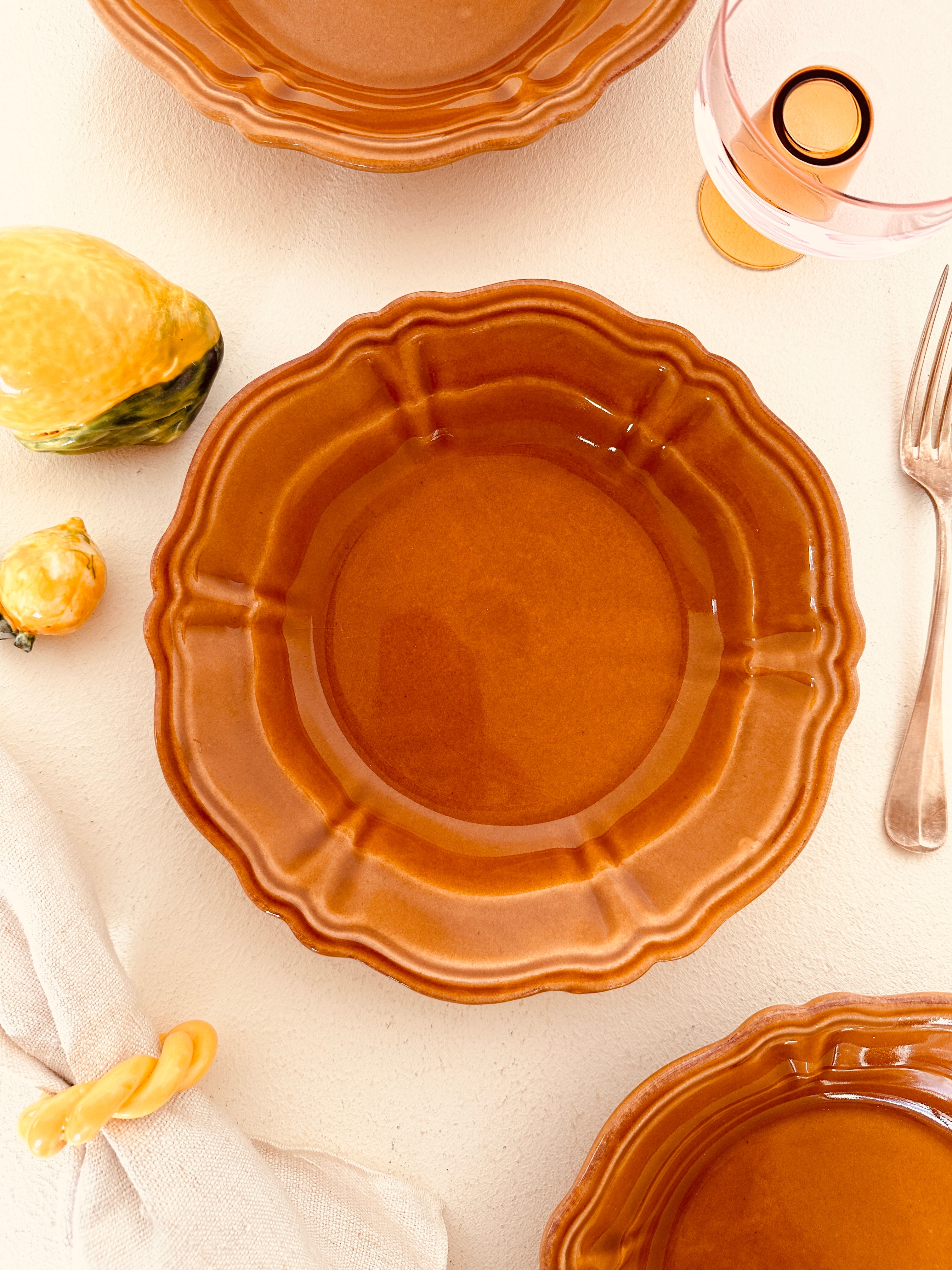 "The Baccellato" Uni Soup Plate  Honey