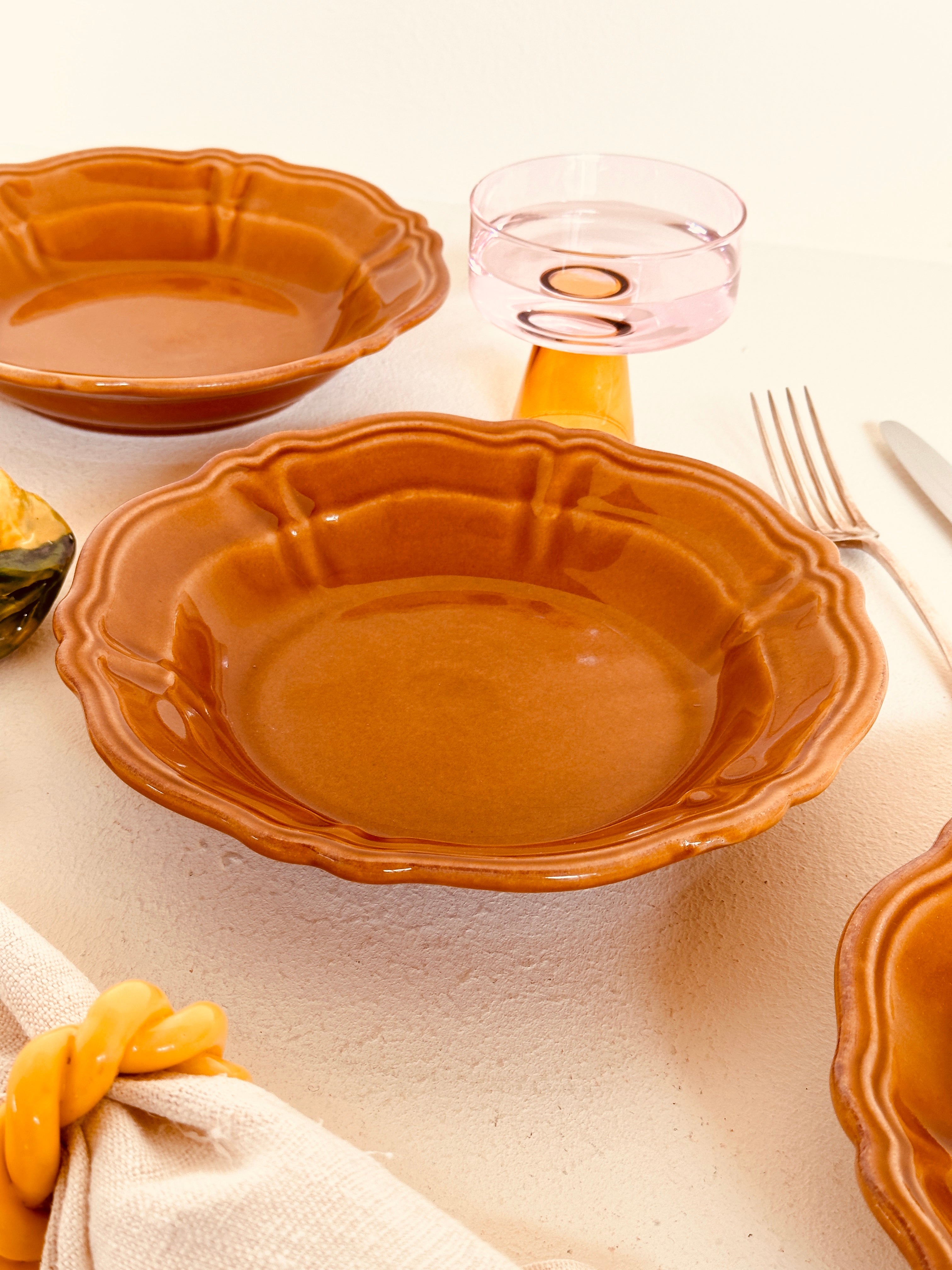 "The Baccellato" Uni Soup Plate  Honey