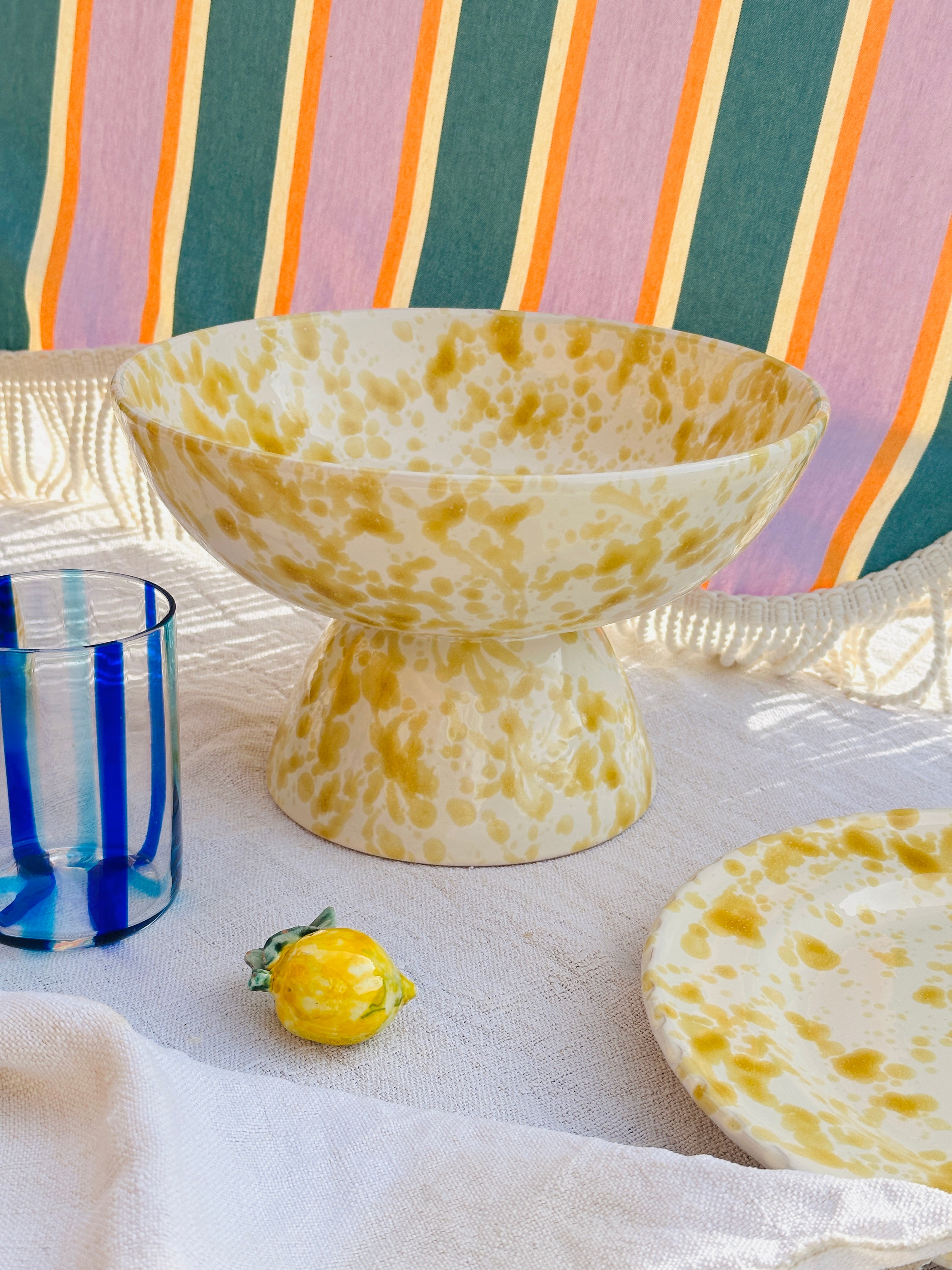 Schizzato High Bowl 25cm  with "Honey" Dots