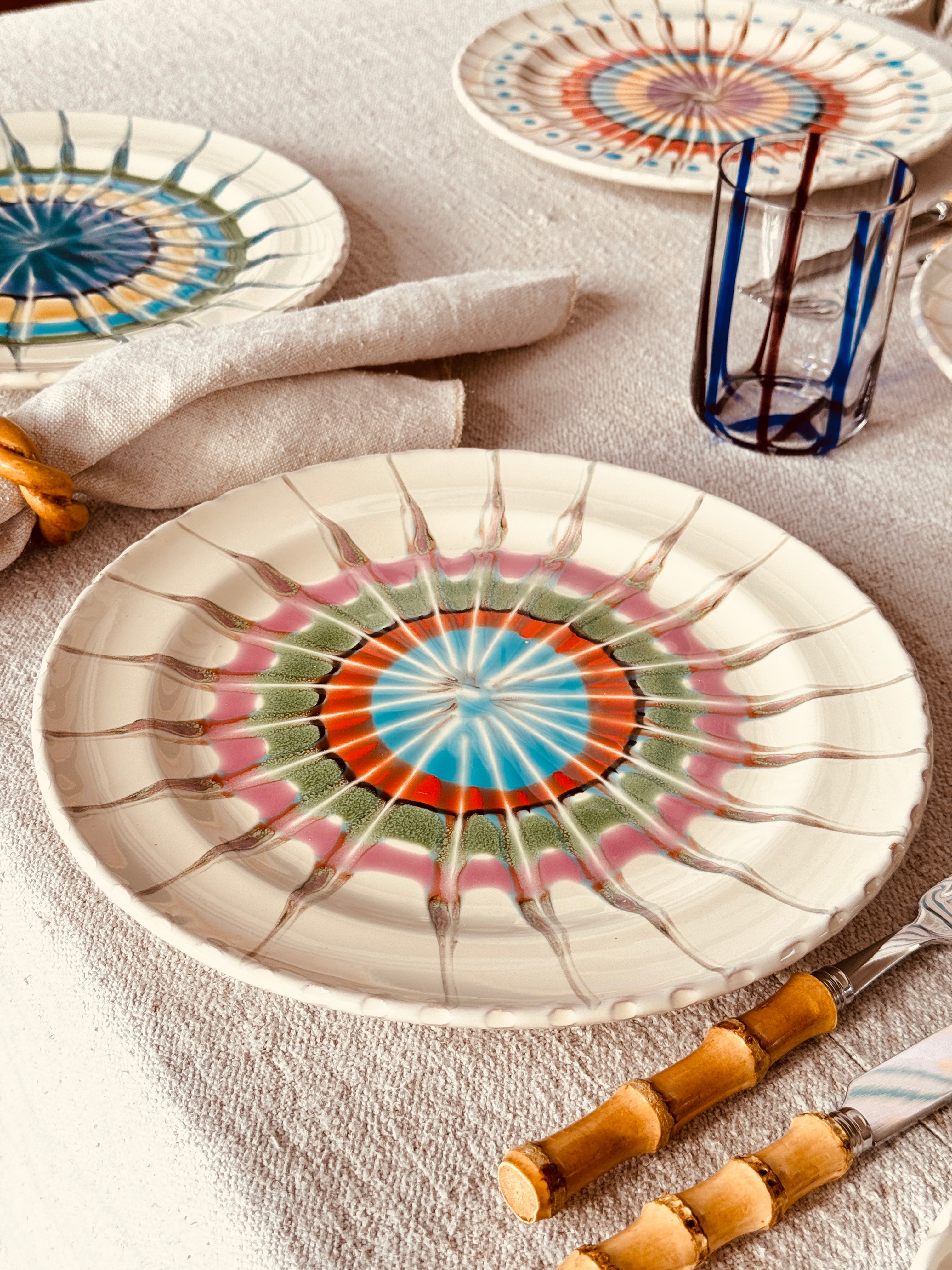 Psychodelic Dinner Plate 27cm "Magic Mix" Set of 6