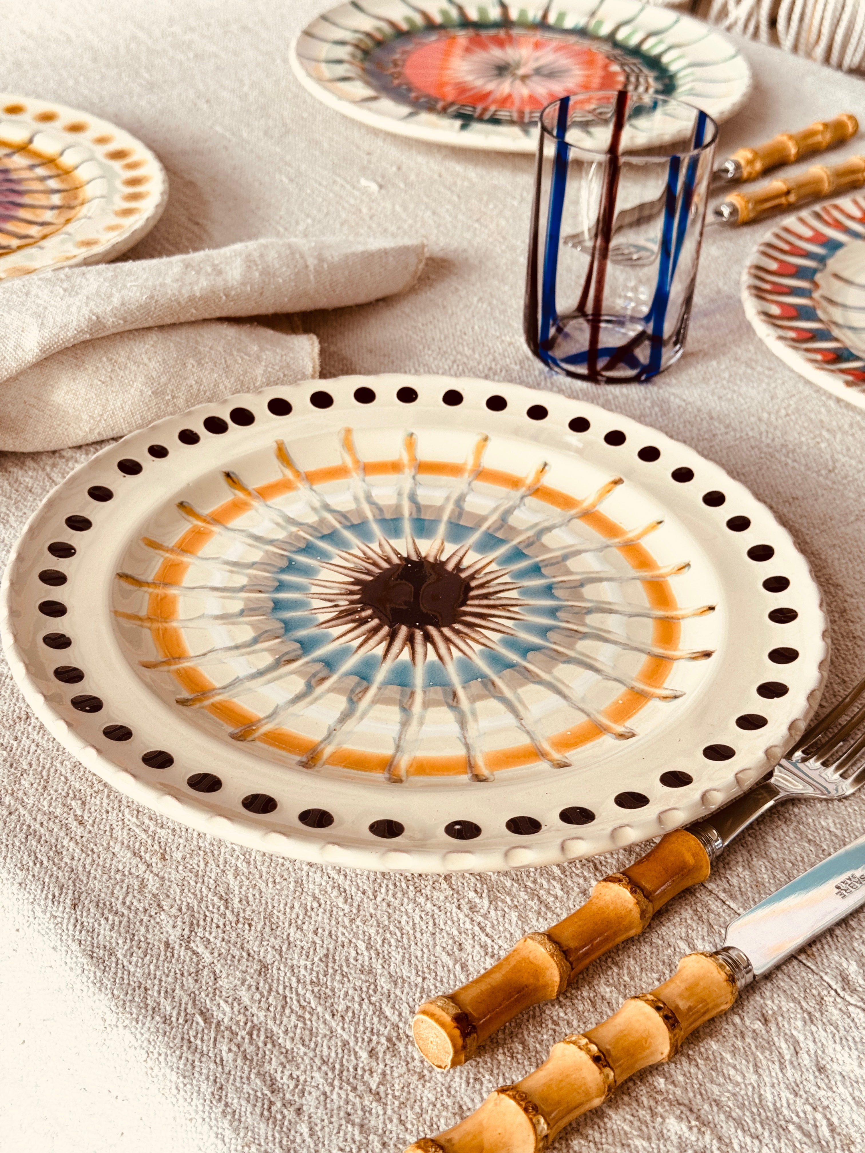 Psychodelic Dinner Plate 27cm "Magic Mix II" Set of 6