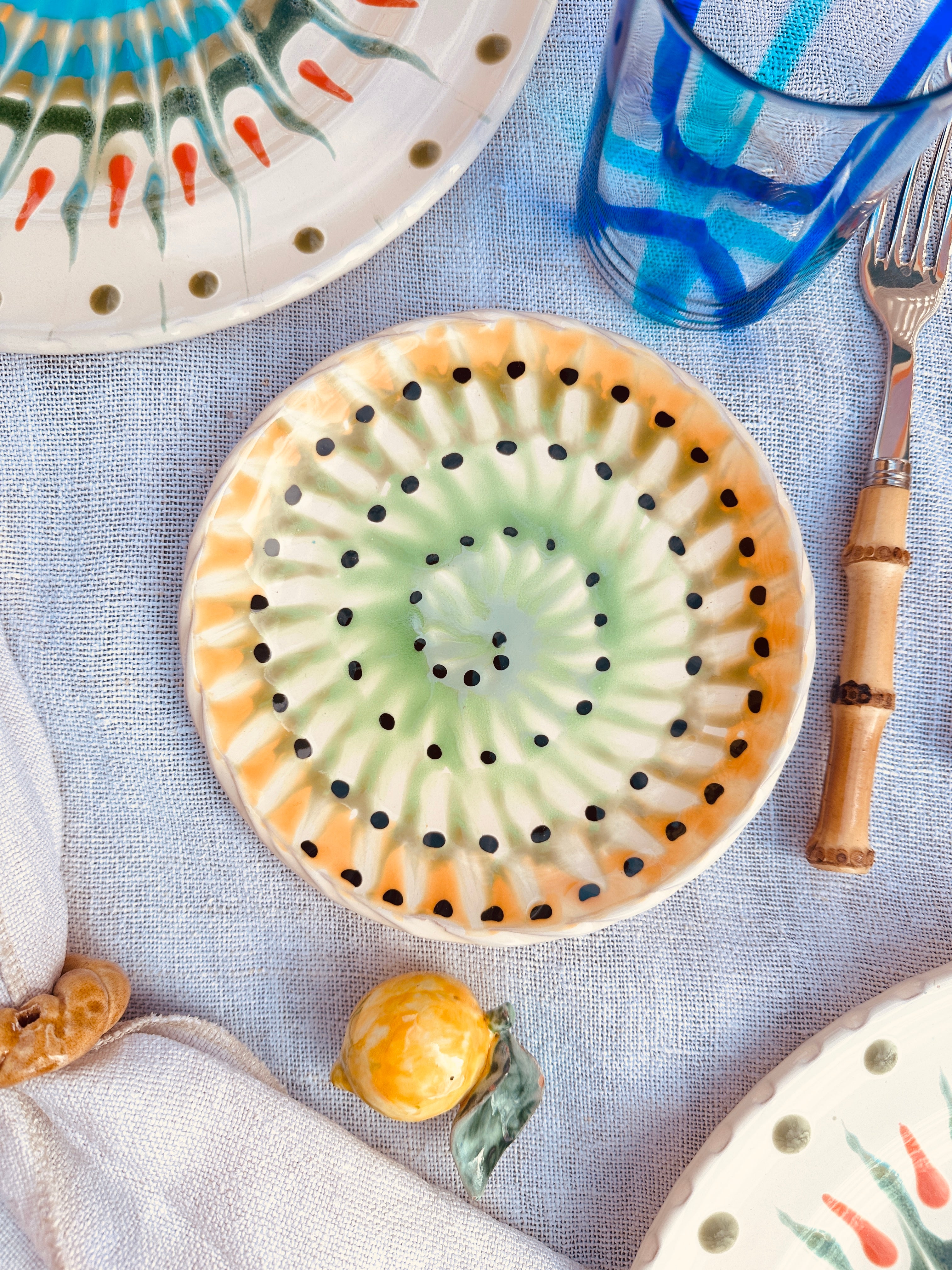 Psychodelic Fruit Plate - 16cm "Little Puglia 1965"