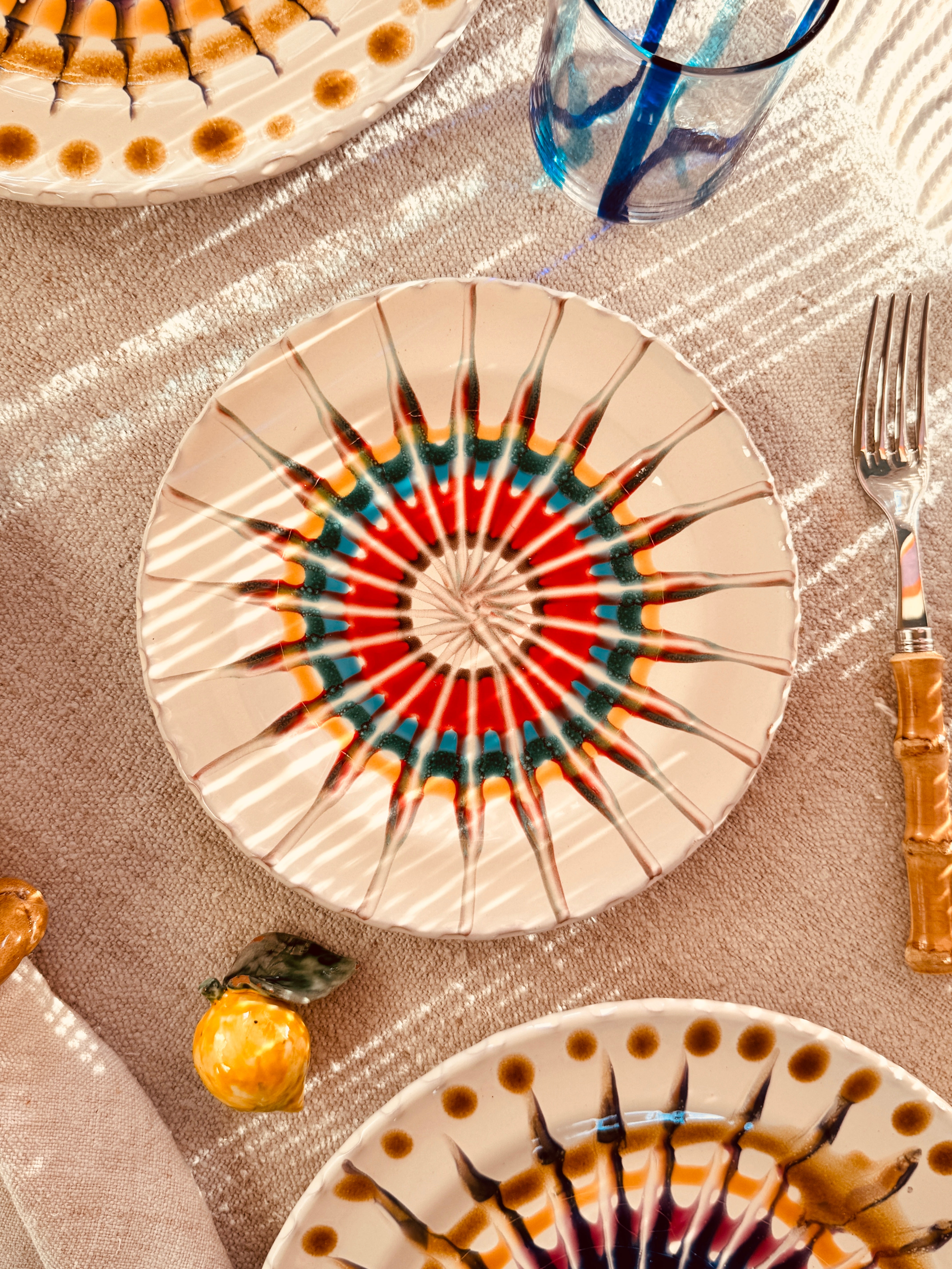 Psychodelic Antipasti / Dessertteller - 20 cm "Lido Riviera 1960"