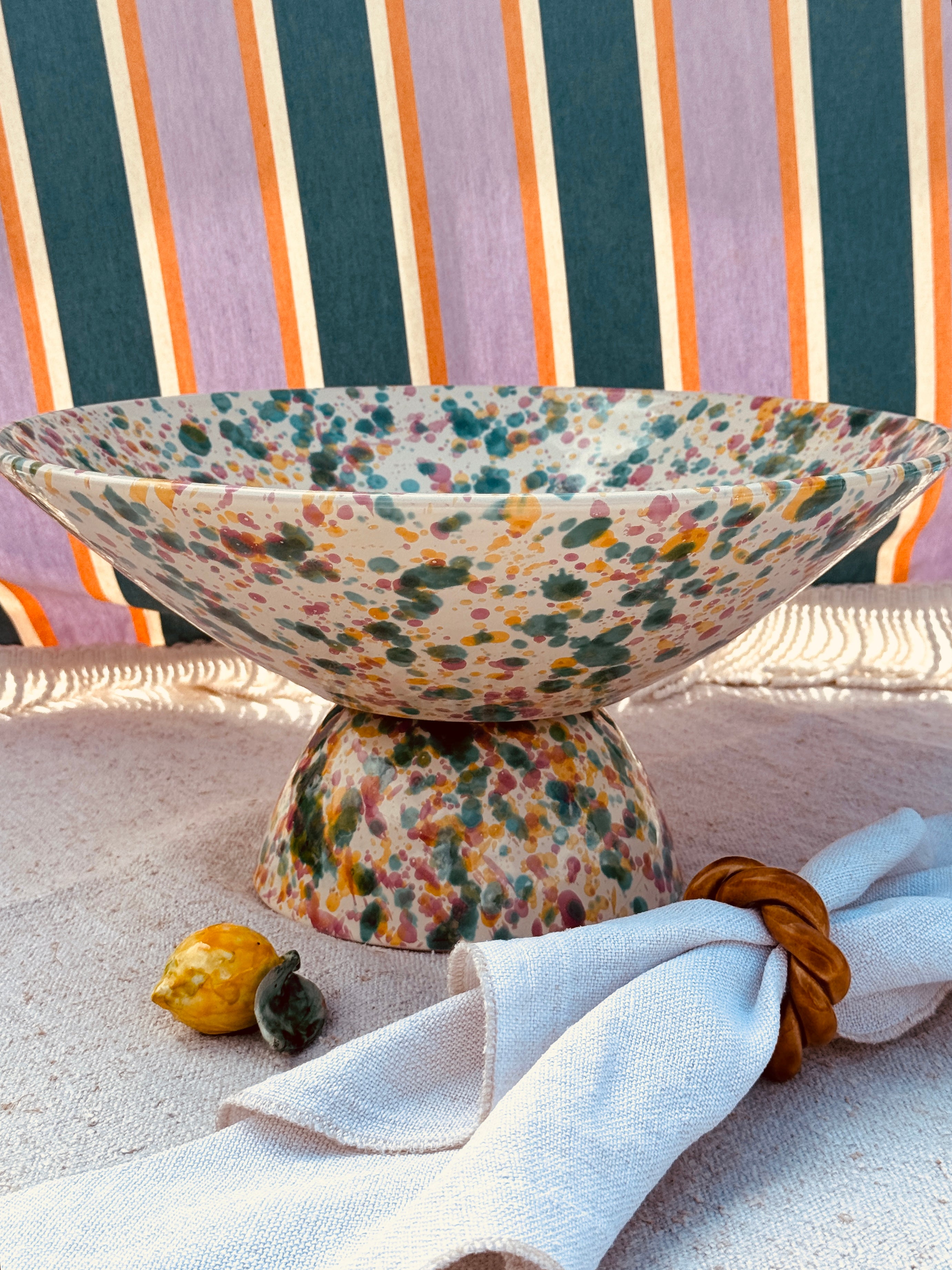 Konic High Bowl Schizzato "Colori Fantasia" - 35 cm